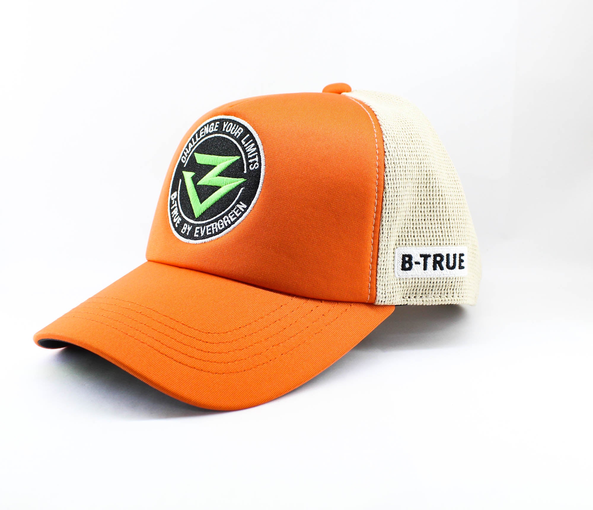 Evergreen Cap B-True Circle Logo Japan Free Size Orange Black (9665)