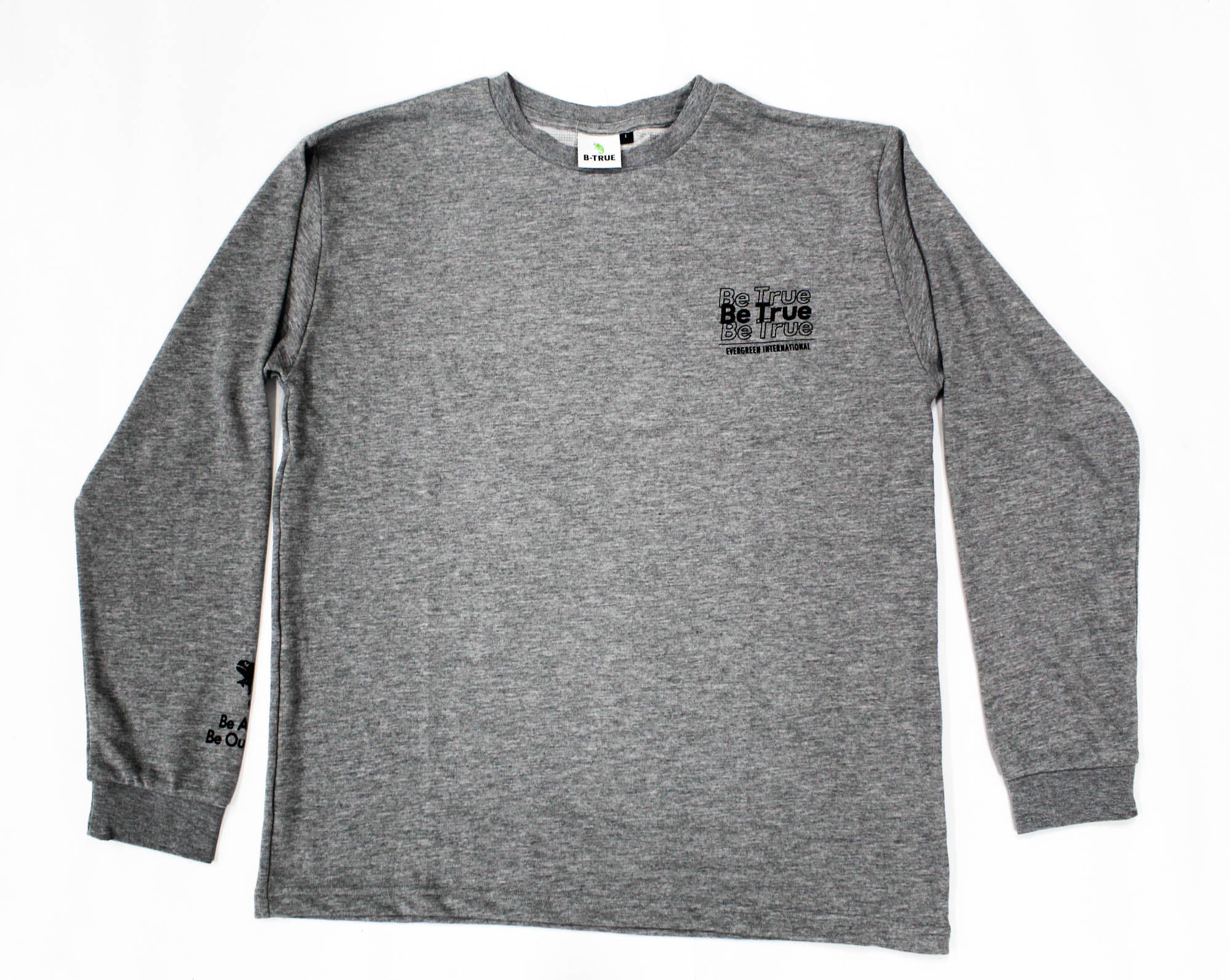 Evergreen T-Shirt Dry Mix Long Sleeve B-True Type 1 Size L Gray (2856)