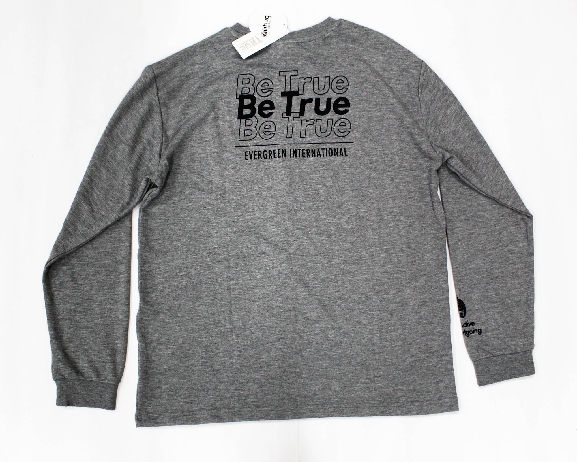 Evergreen T-Shirt Dry Mix Long Sleeve B-True Type 1 Size L Gray (2856)