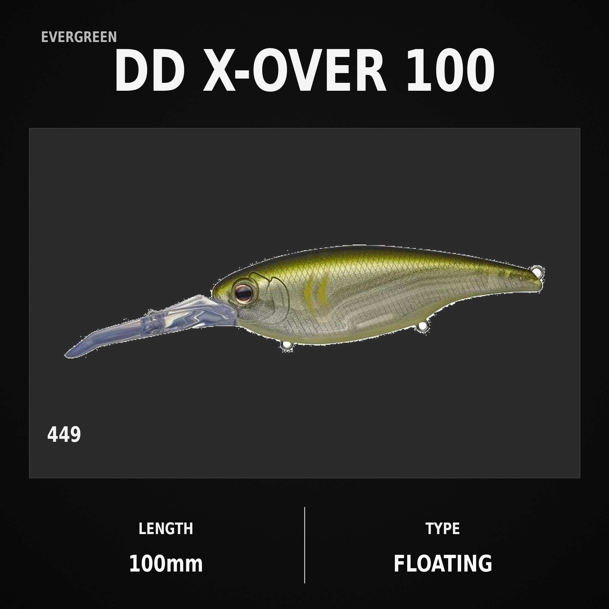 Evergreen DD X-Over 100 Floating Lure 449 (4157)