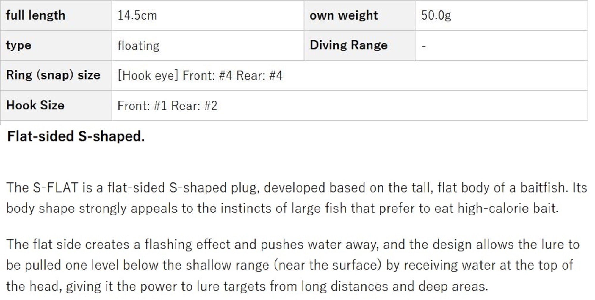 Evergreen ES Flat Jointed Swim Bait Floating Lure 860 (4652)