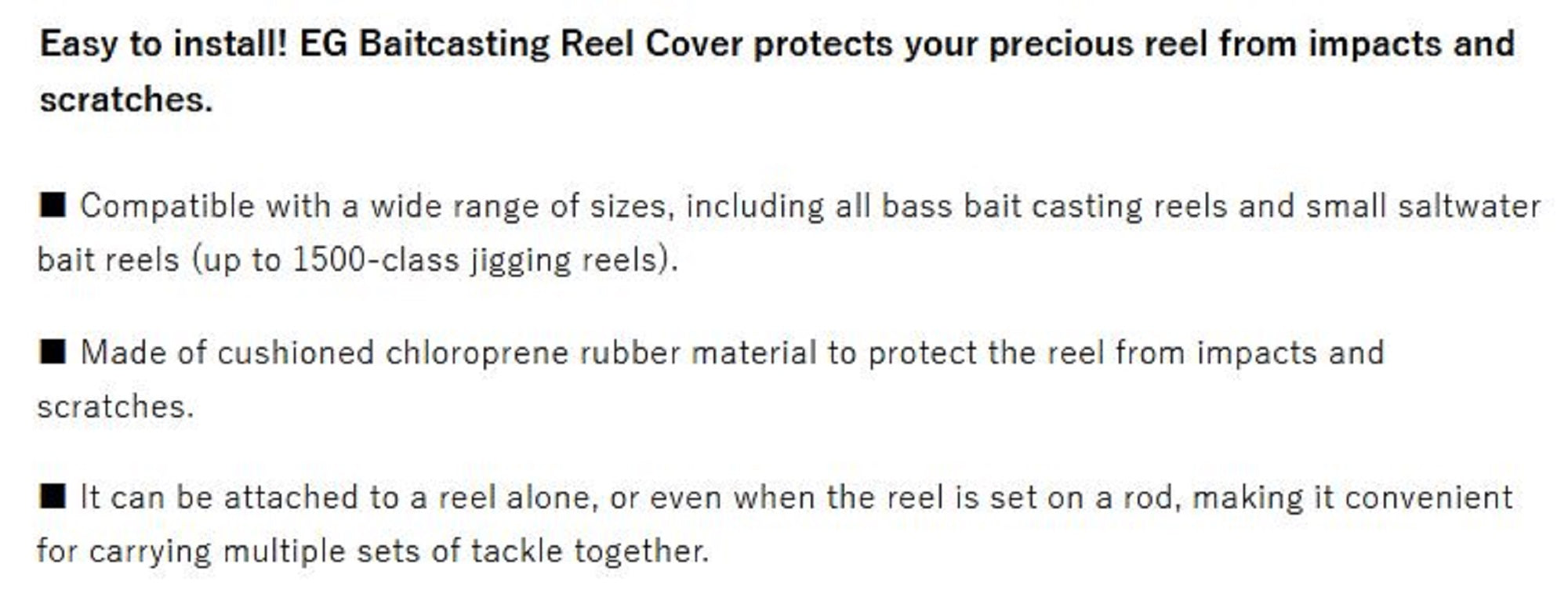 Evergreen Baitcast Reel Cover Size 200 Below Black (5635)