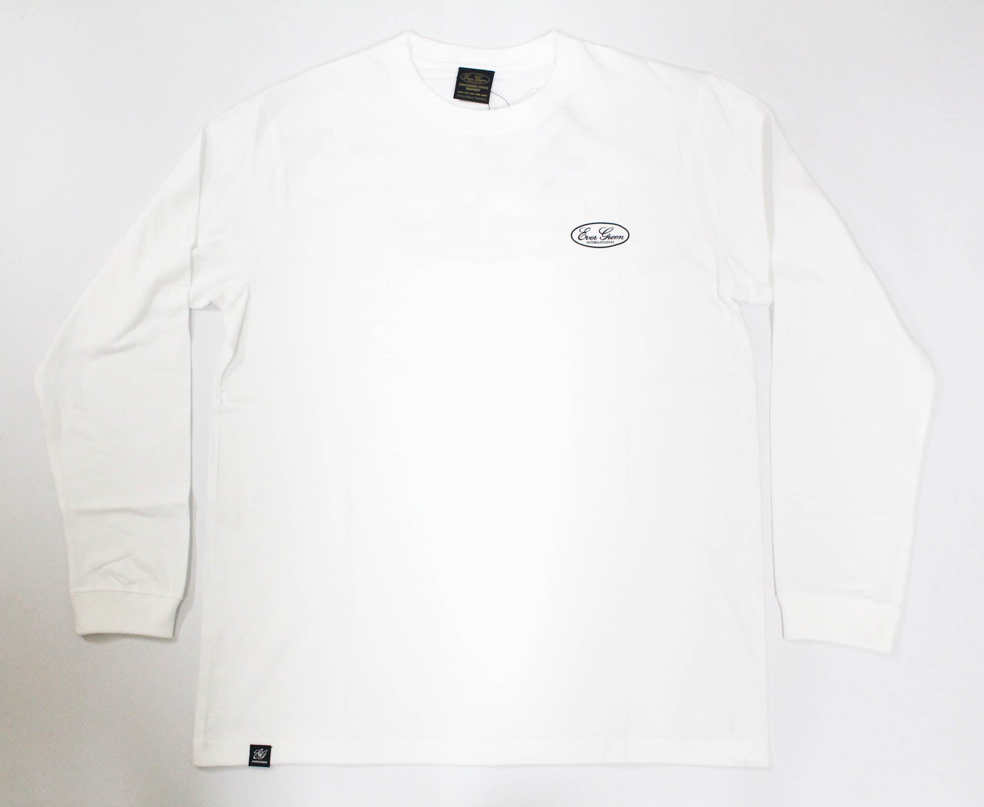 Evergreen T-Shirt Long Sleeve Standard Size XL White (5871)