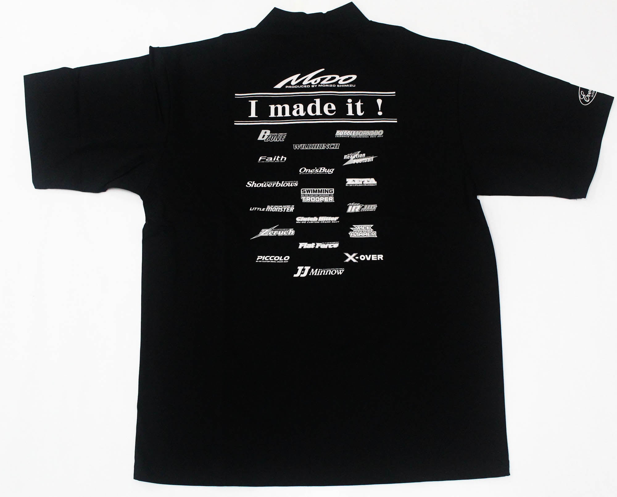 Evergreen T-Shirt Short Sleeves Dry mock Modo Size M Black (0844)