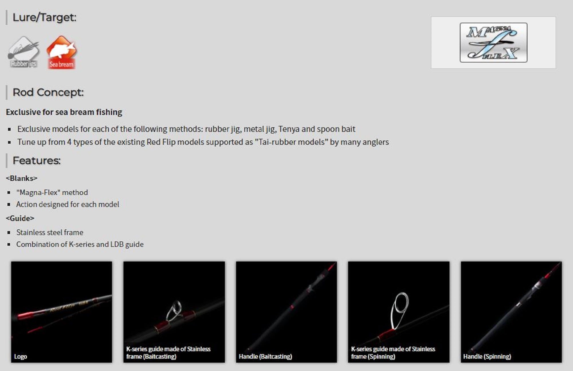 Tenryu Rod Baitcast Red Flip RF 661B-L (8355)