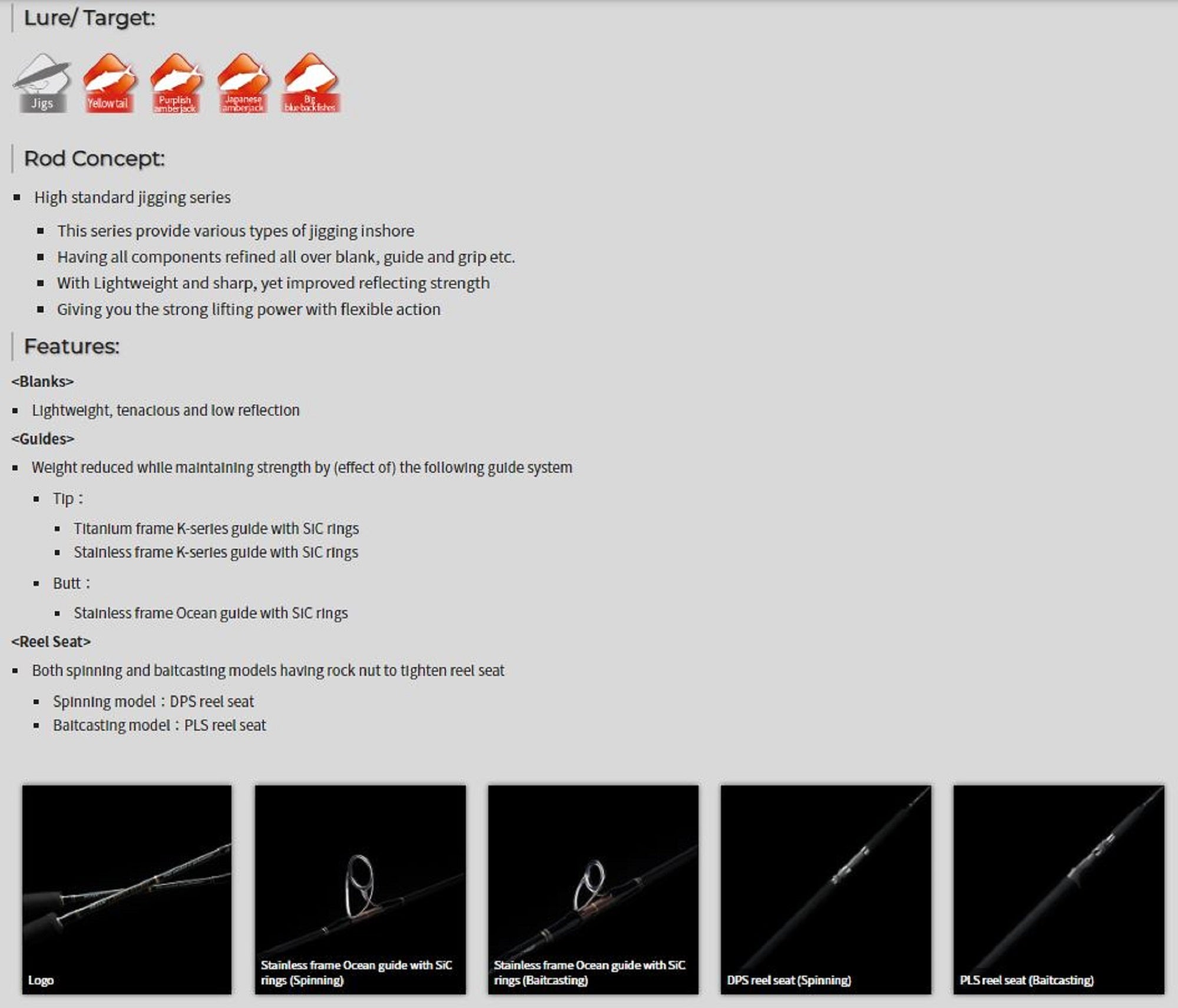Tenryu Rod Spinning Jig Zam Deep Rider JDR 581S-3K (9970)