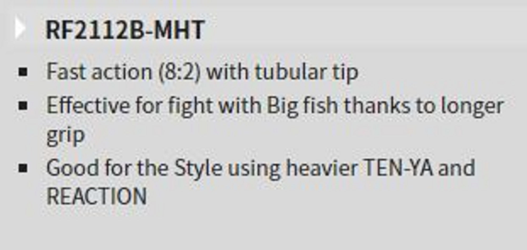 Tenryu Rod Baitcast Red Flip Reaction Tenya RF 2112B-MHT (1416)