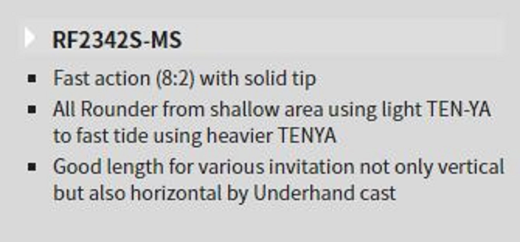 Tenryu Rod Spinning Red Flip Reaction Tenya RF 2342S-MS (1430)