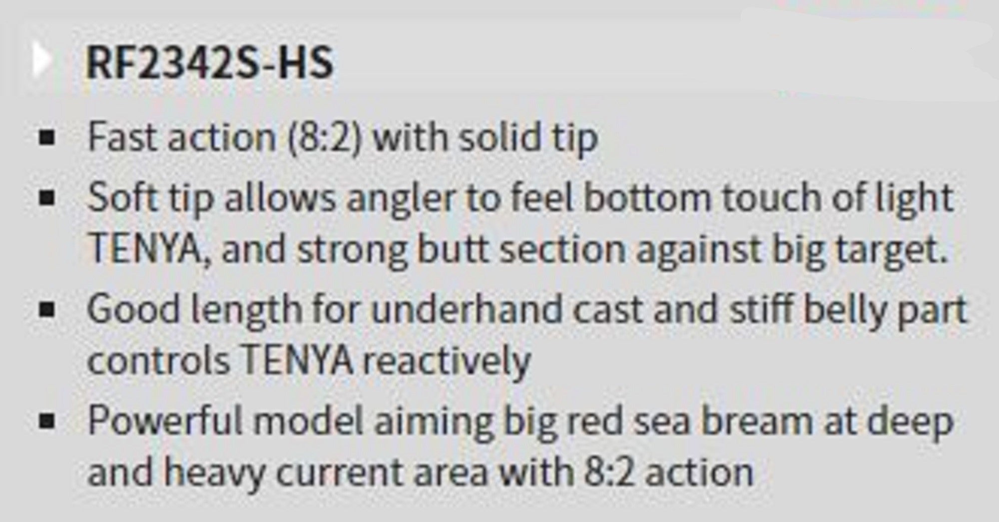 Tenryu Rod Spinning Red Flip Reaction Tenya RF 2342S-HS (1737)