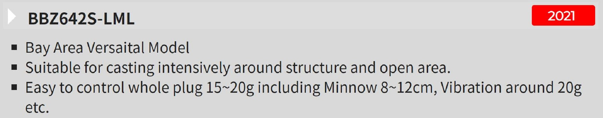 Tenryu Rod Spinning Bay Blaze BBZ 642S-LML (2055)