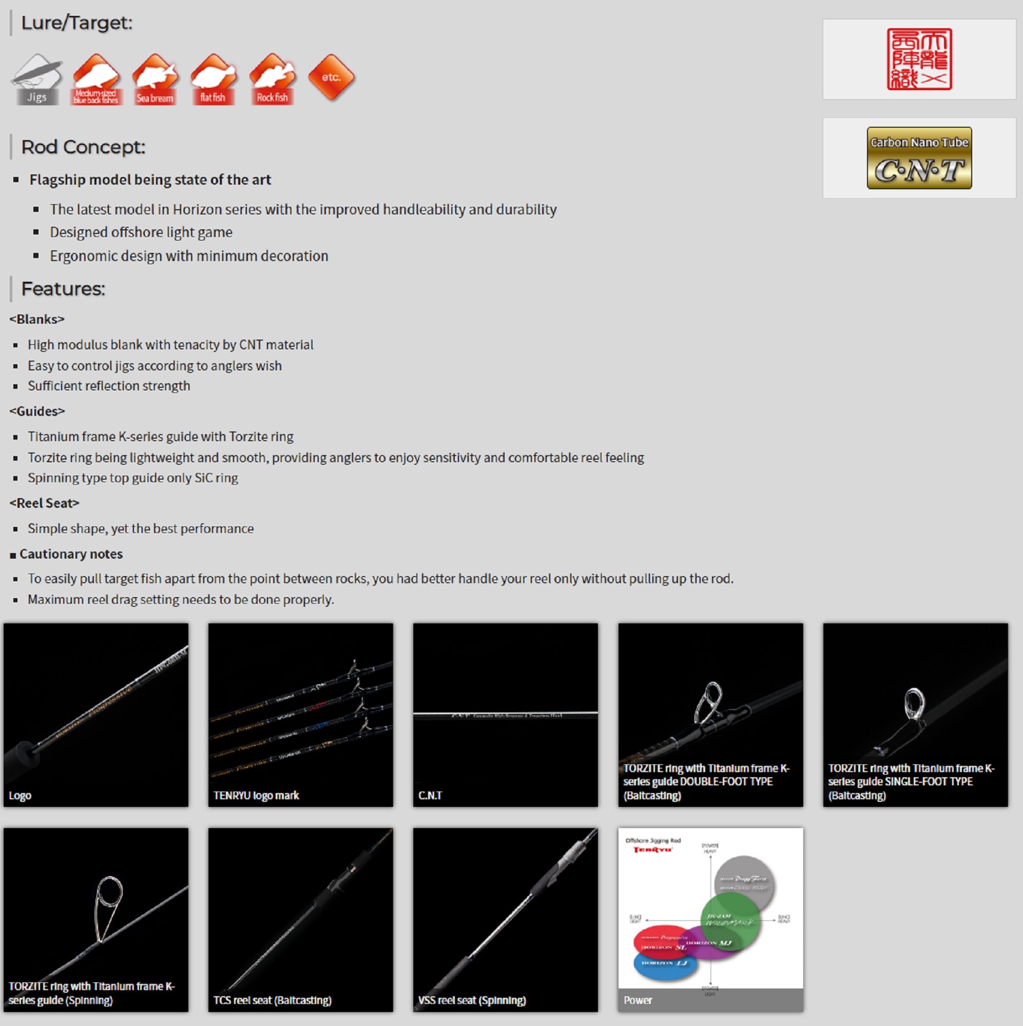 Tenryu Rod Spinning Horizon Progressive HPG 642S-LL (2123)