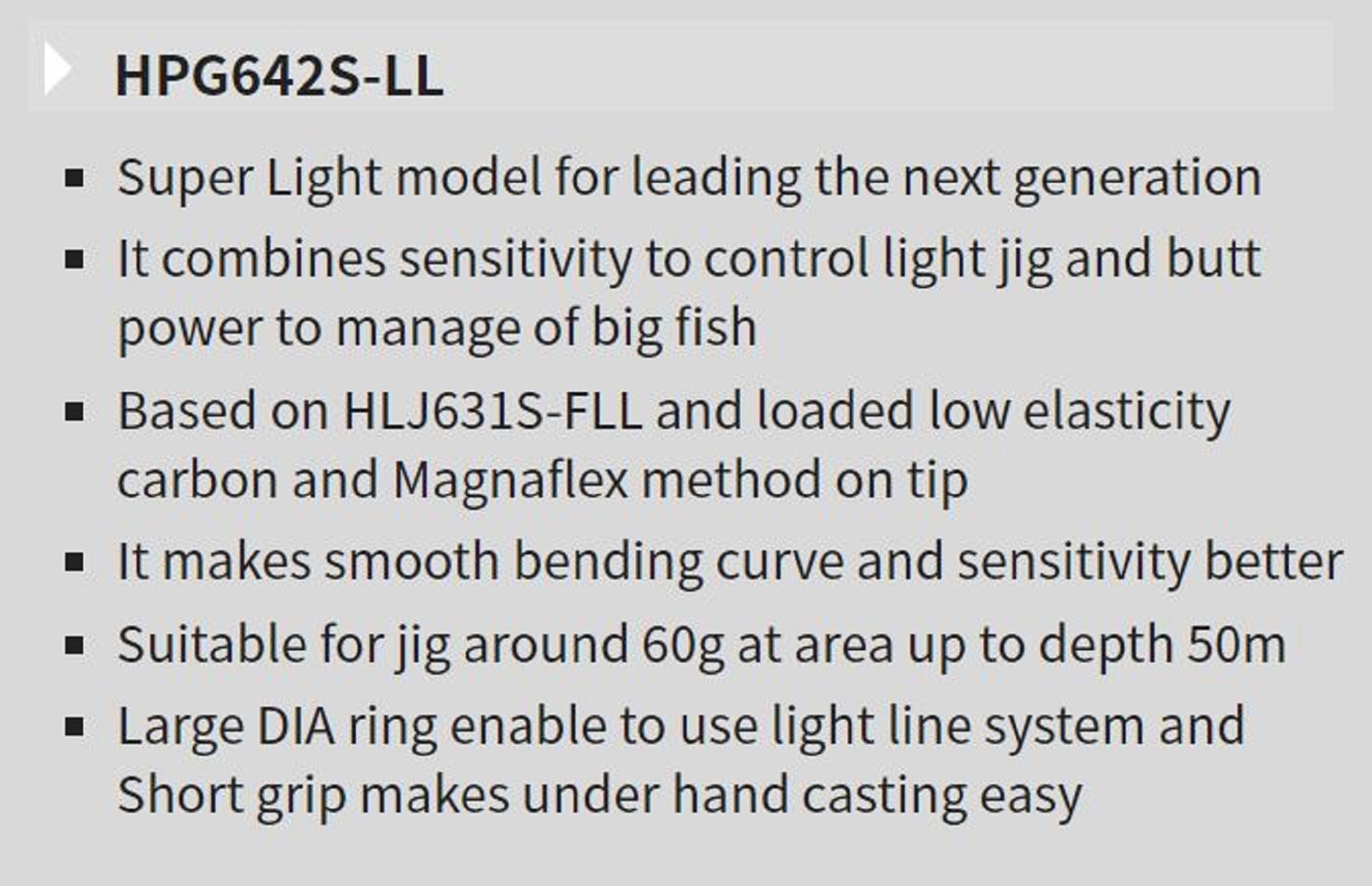 Tenryu Rod Spinning Horizon Progressive HPG 642S-LL (2123)