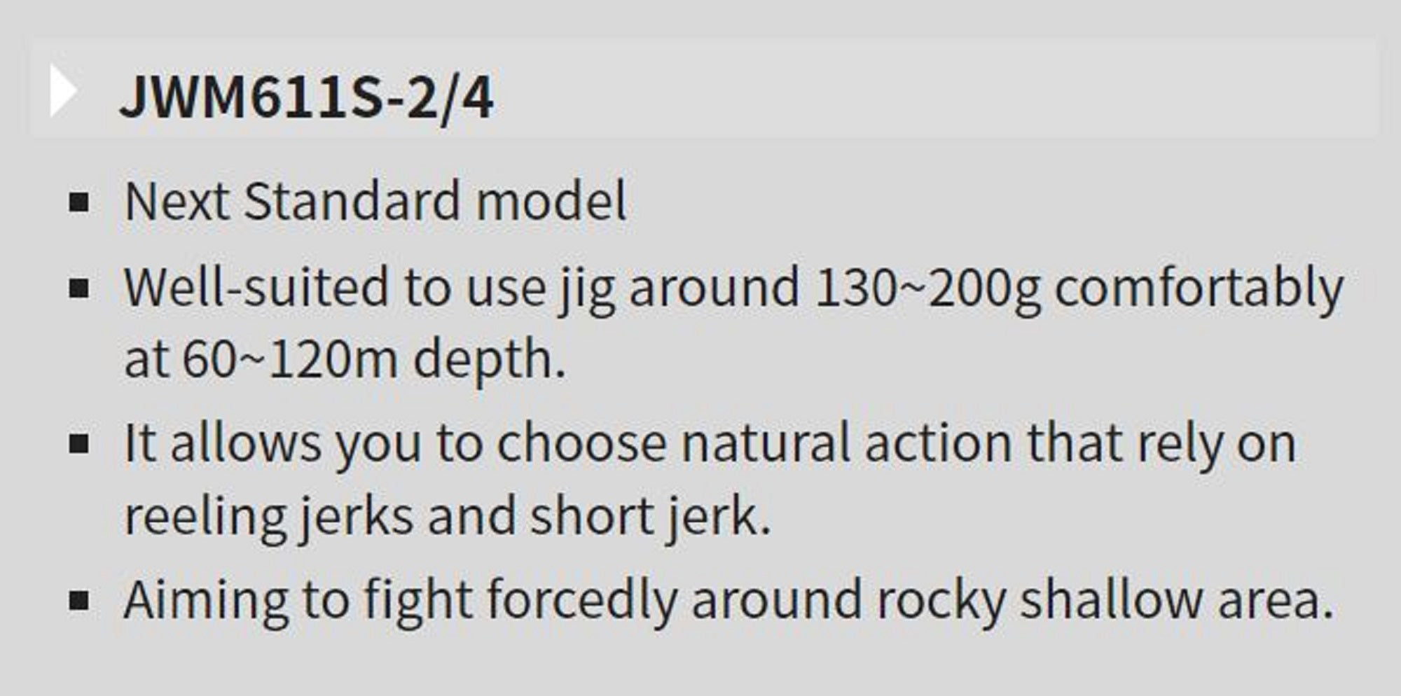 Tenryu Rod Spinning Jig Zam Wild Mark JWM 611S-2/4 (2406)