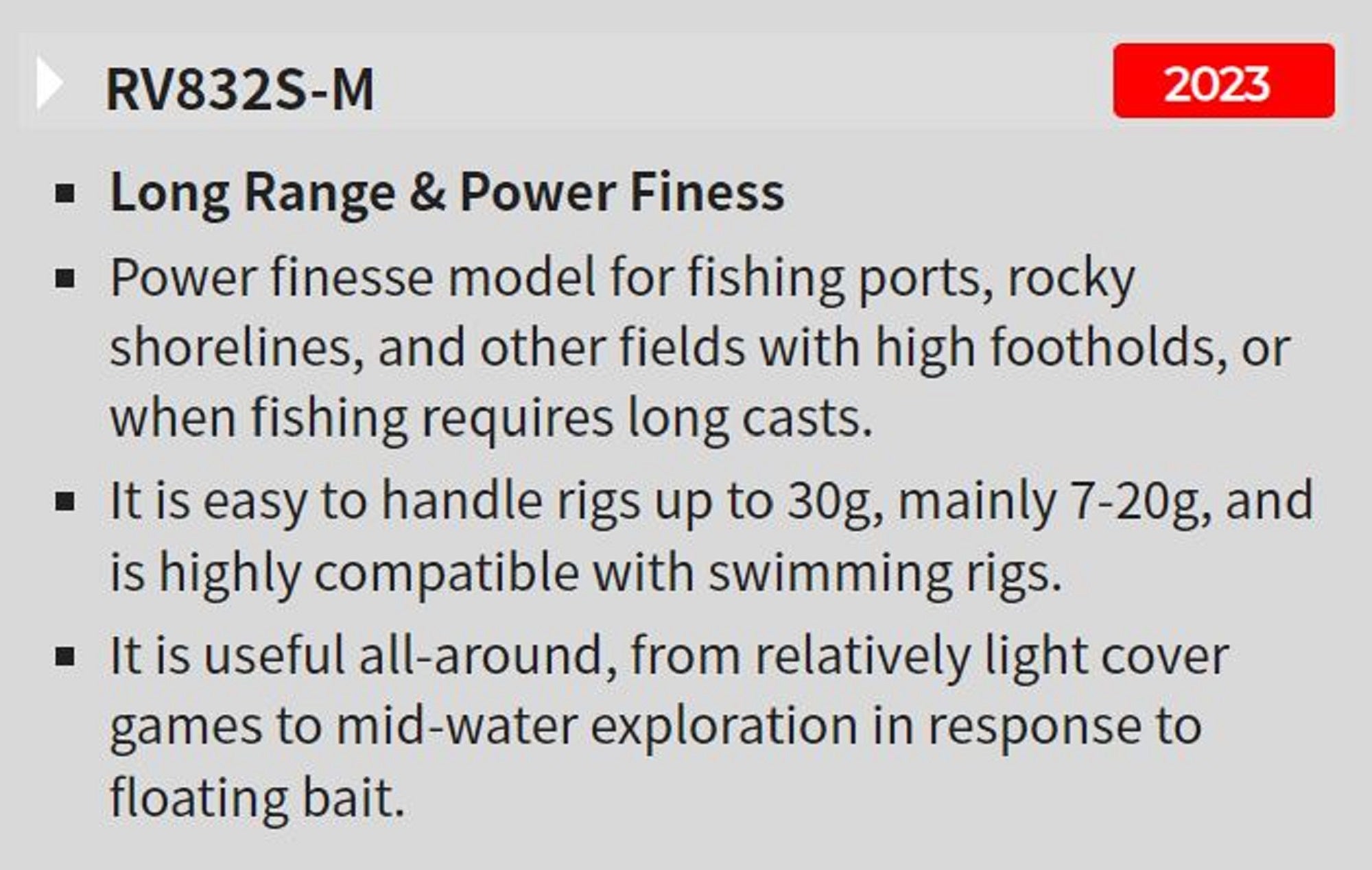 Tenryu Rod Spinning Rock Eye Vortex RV 832S-M (2918)