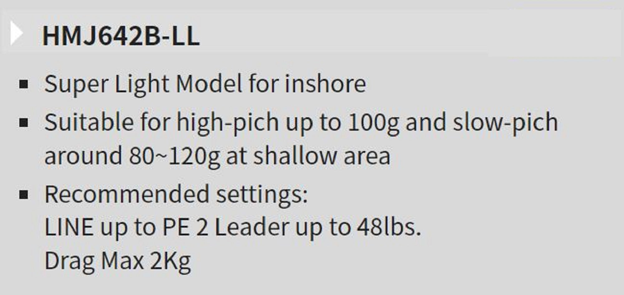 Tenryu Rod Baitcast Horizon MJ HMJ642B-LL 2 piece (3175)