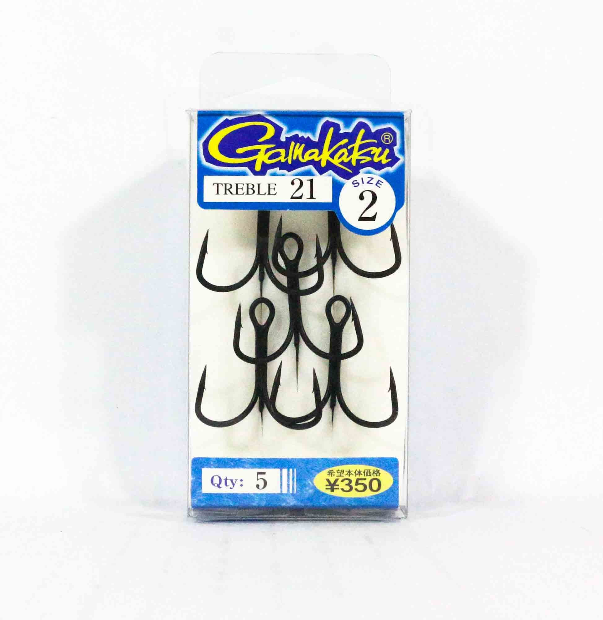 Gamakatsu 66238 Treble Hook Treble 21 ZS-B Size 2 ,5 Per pack (5456)