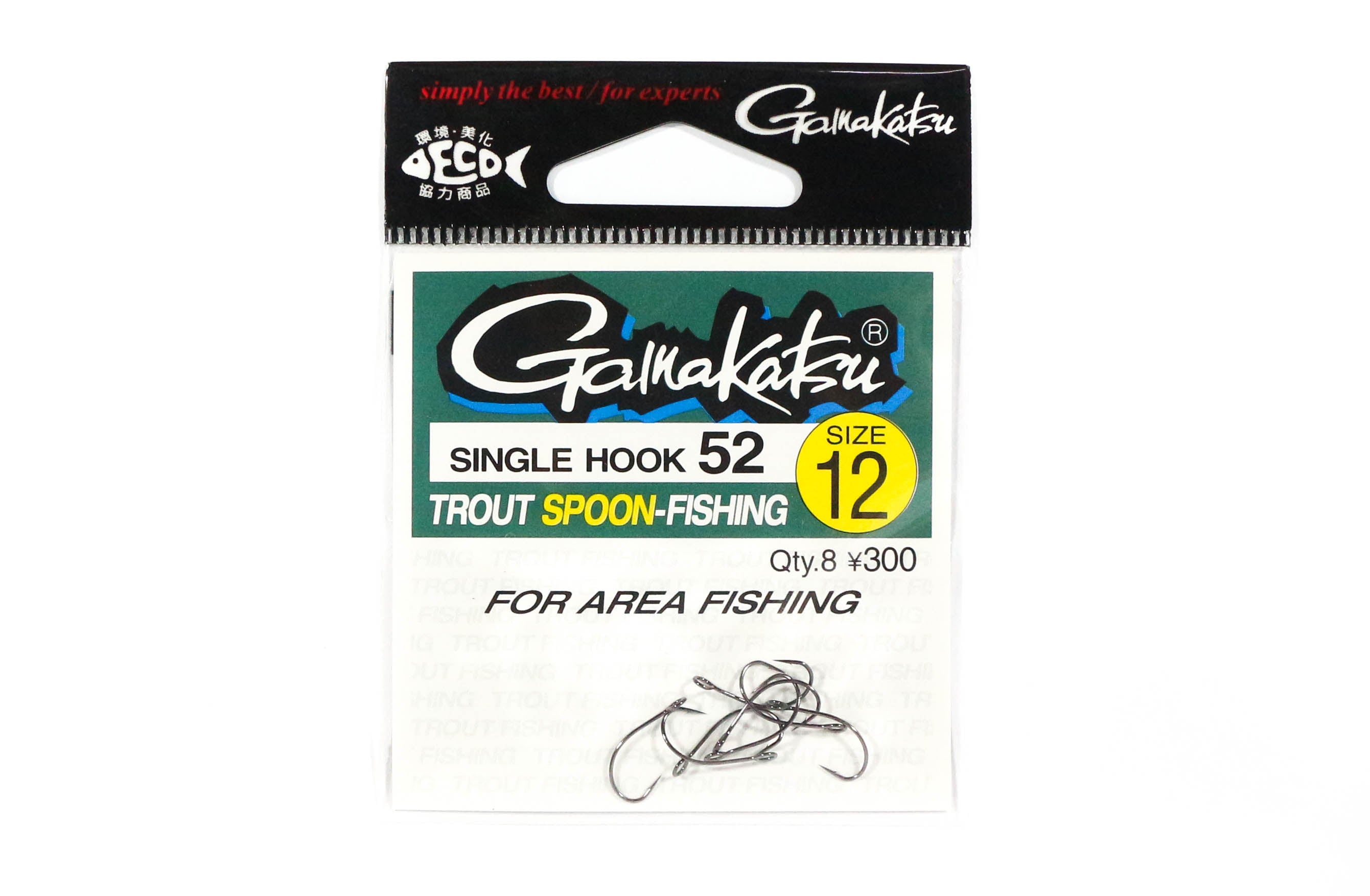 Gamakatsu 66257 Single Hook 52 Spoon Hook Size 12 ,8 Per pack (0318)