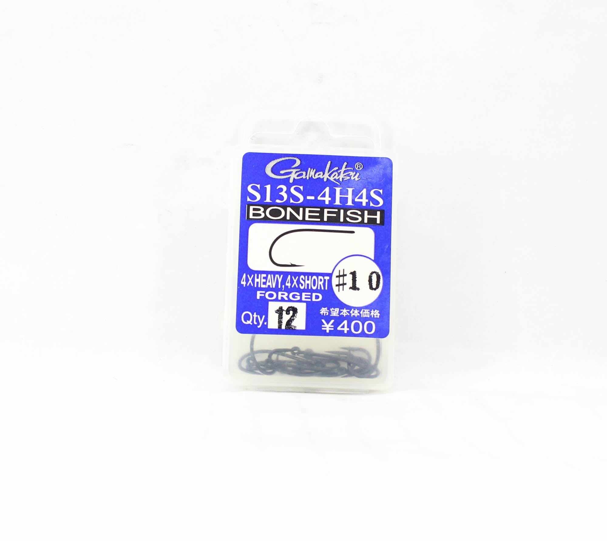 Gamakatsu 67010 S13S-4H4S 4X Bonefish Fly Hook Black Size 10 ,12/pk (0178)