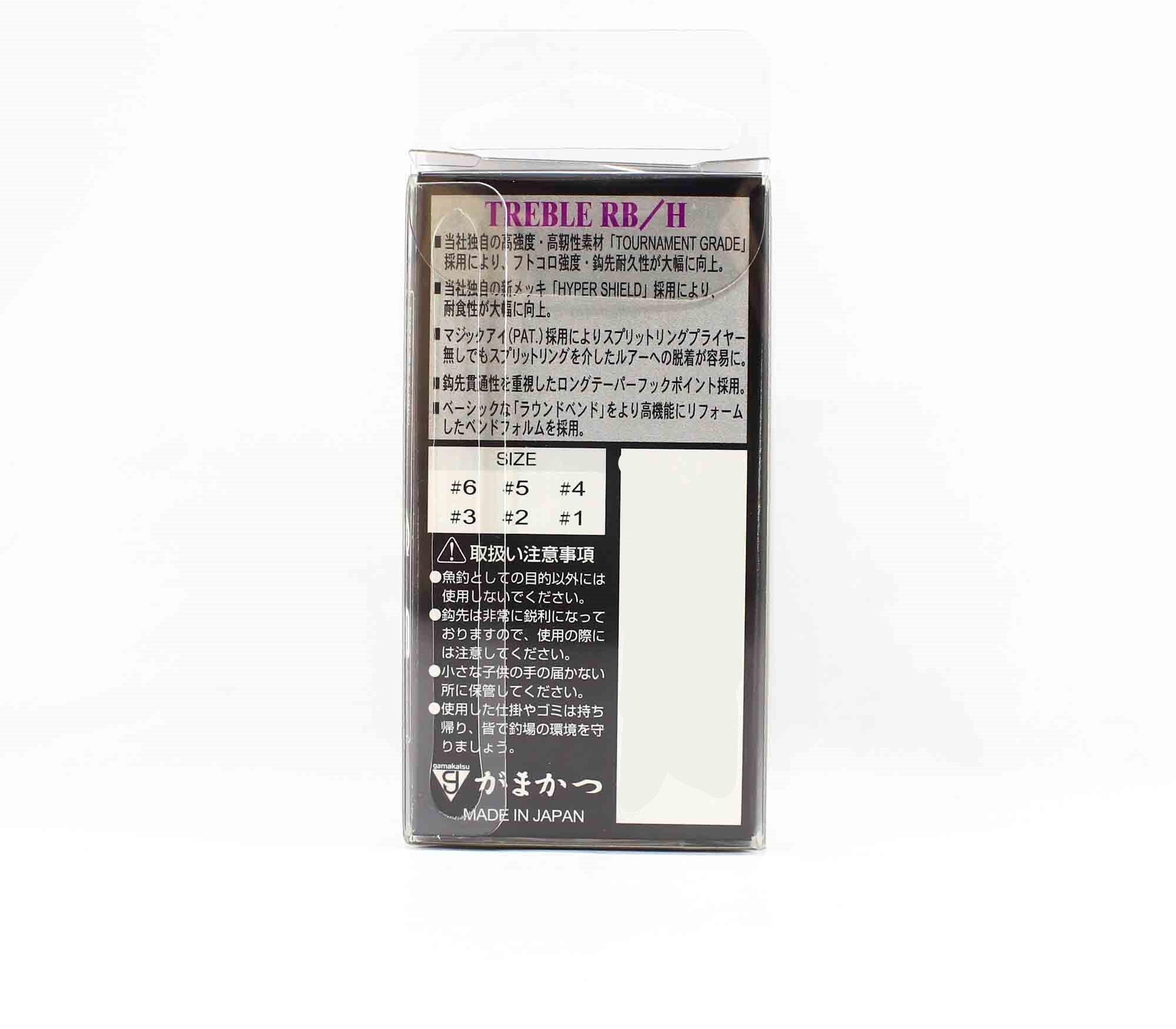 Gamakatsu 67554 Treble Hook RB H Hyper Shield Size 6 ,6 Per pack (4342)