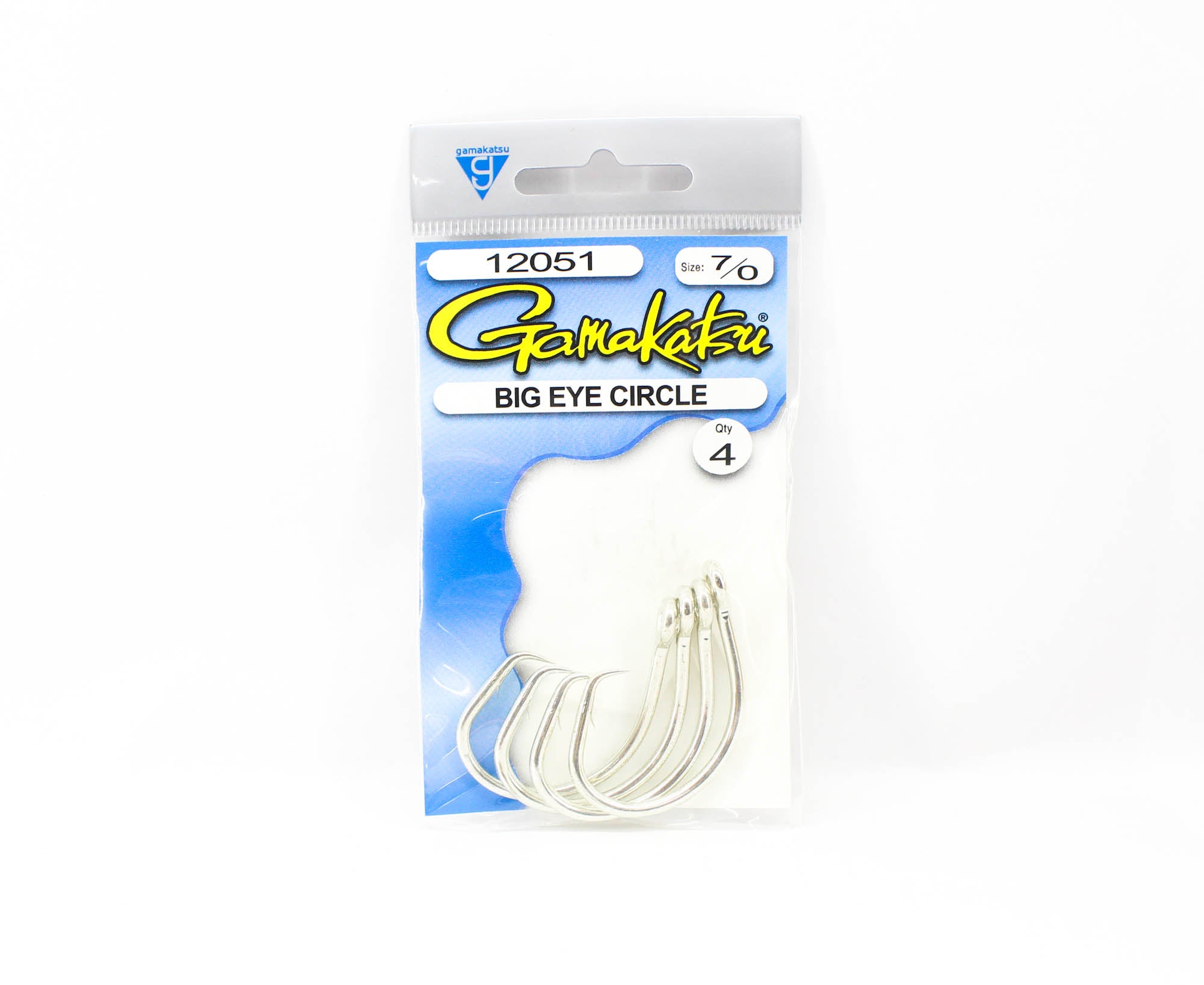 Gamakatsu 12051 Circle Hook Big Eye Tin Size 7/0 , 4 per pack (2948)
