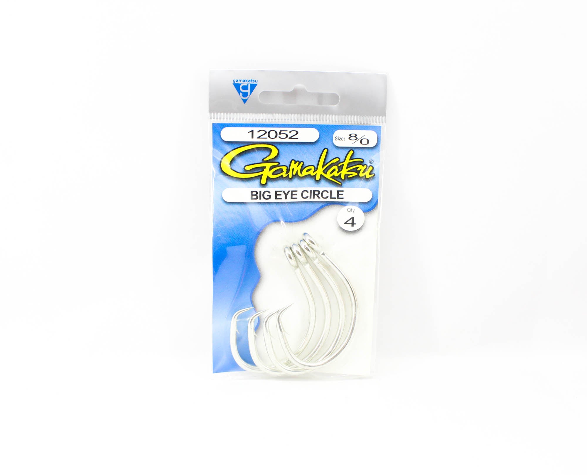 Gamakatsu 12052 Circle Hook Big Eye Tin Size 8/0 , 4 per pack (2955)
