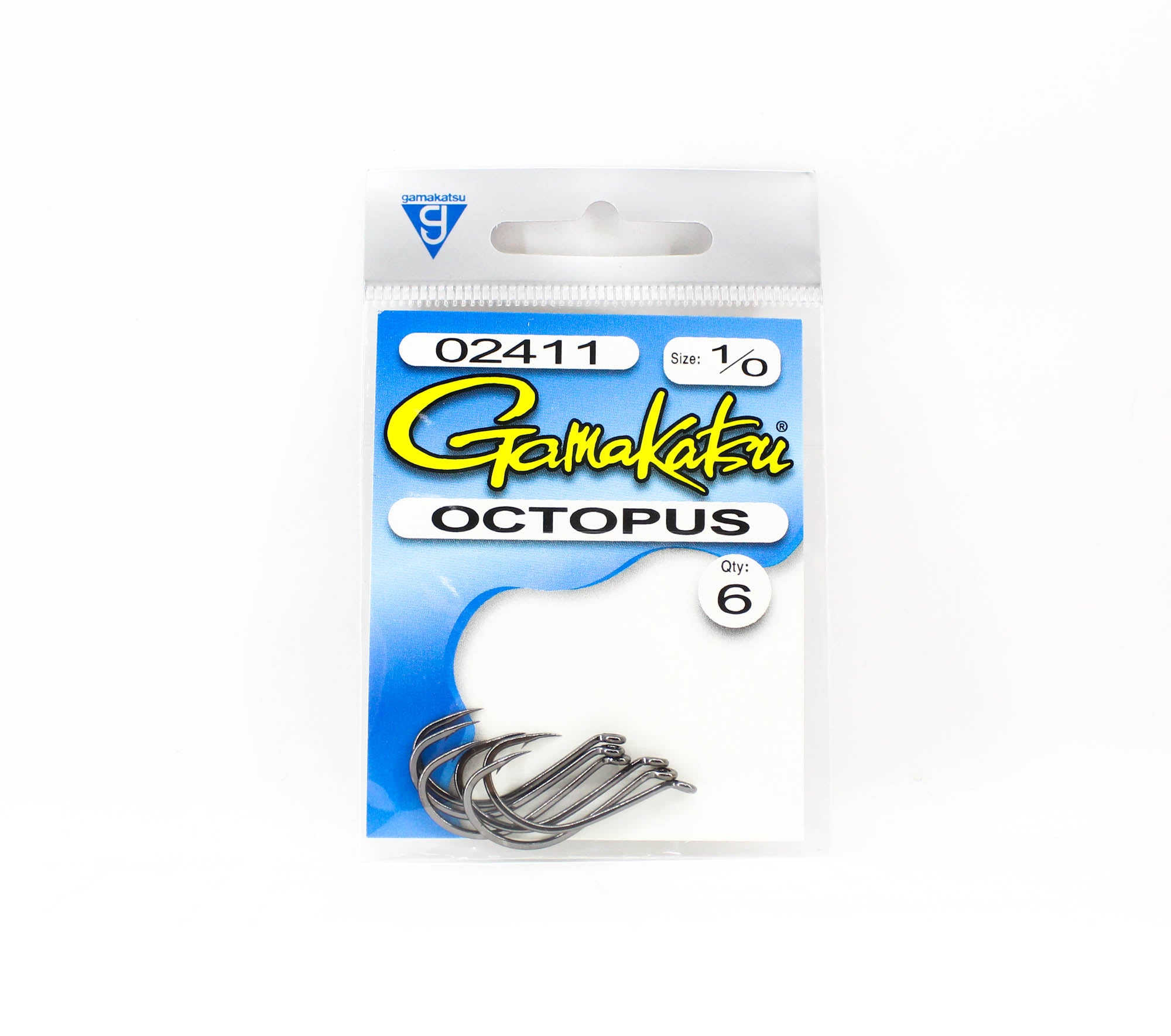 Gamakatsu 02416 Octopus NSB Hook Size 1/0 , 6 per pack (5116)
