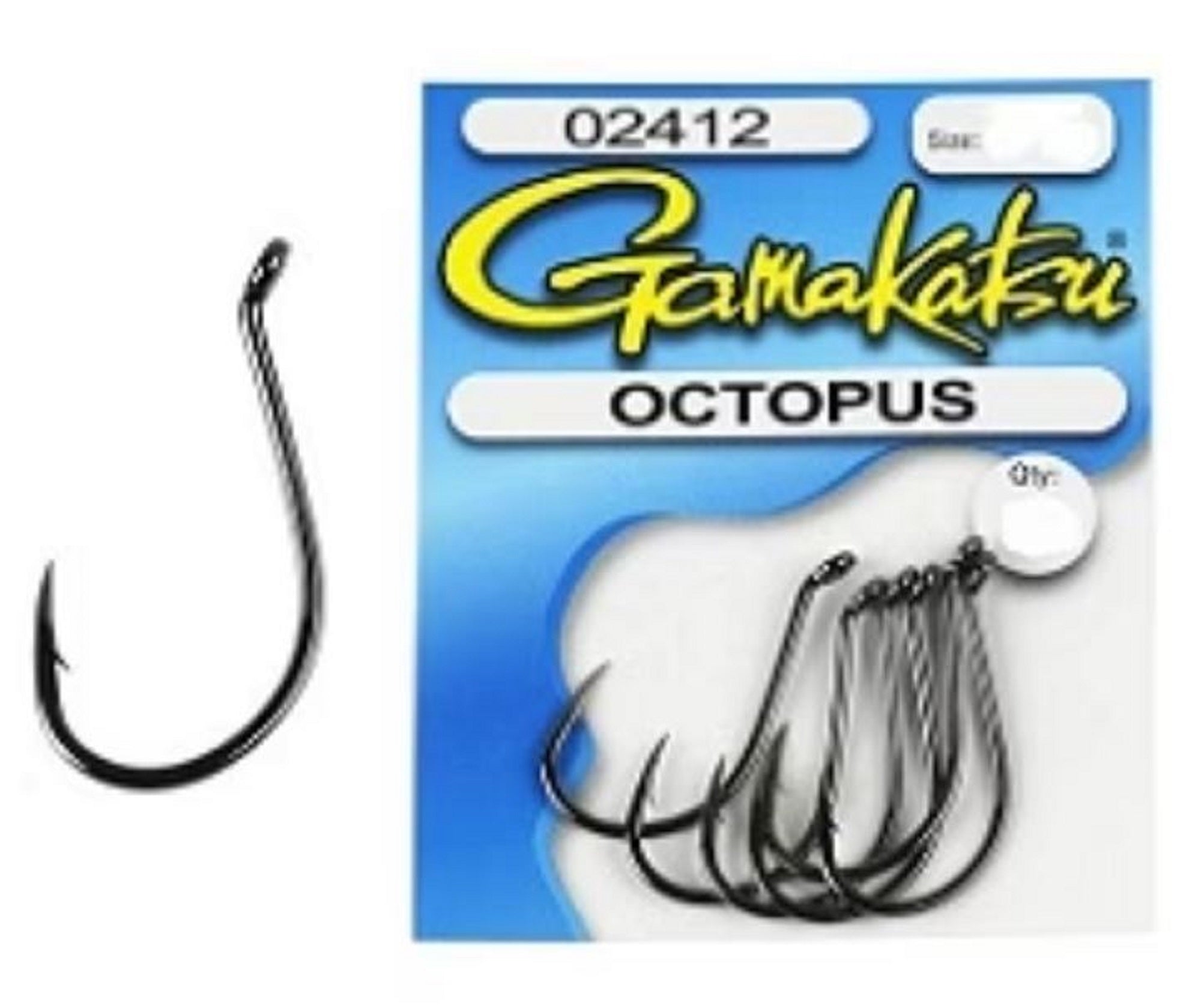 Gamakatsu 02416 Octopus NSB Hook Size 1/0 , 6 per pack (5116)