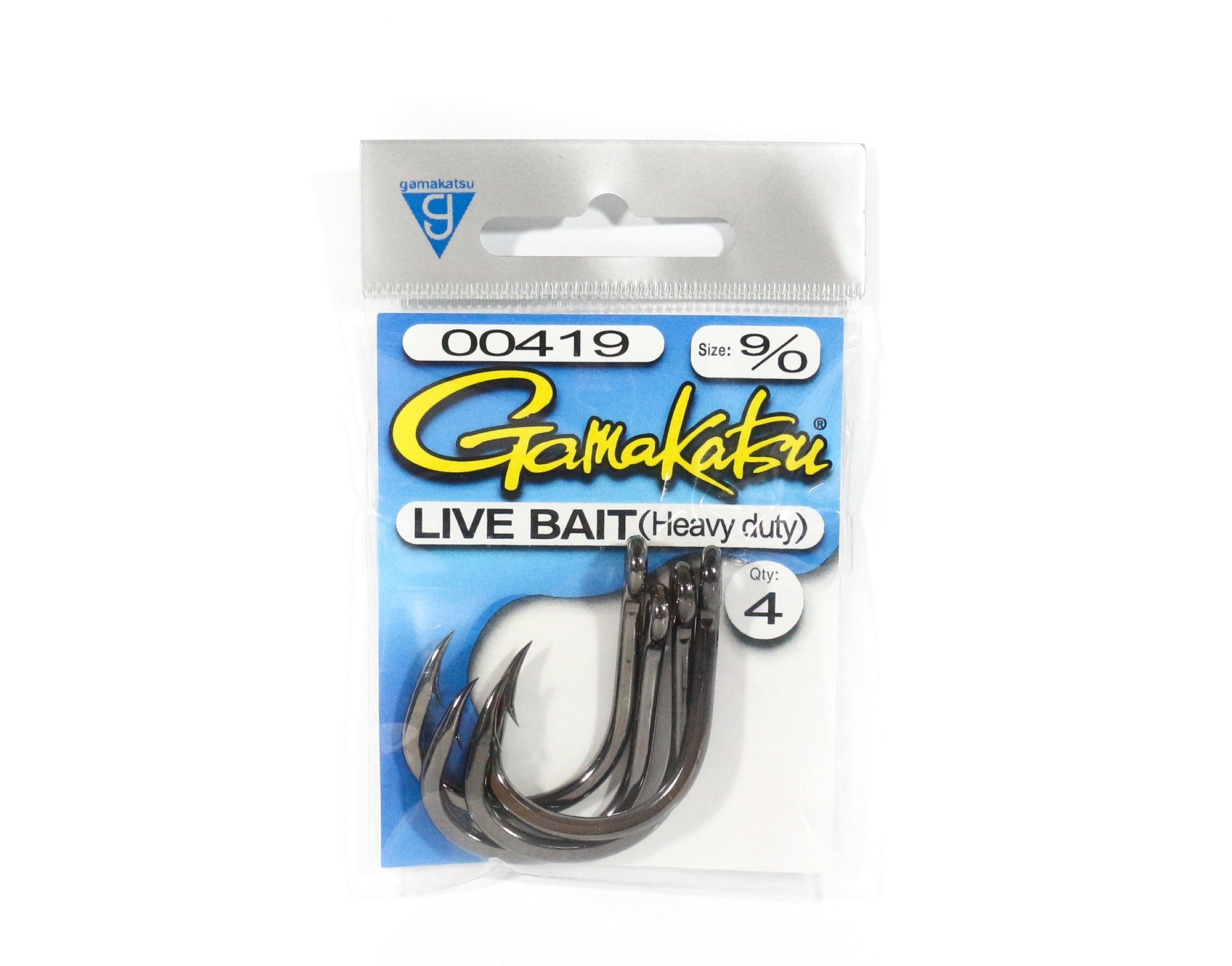 Gamakatsu Live Bait Heavy Duty Size 9/0 ,4 Per pack (5505)