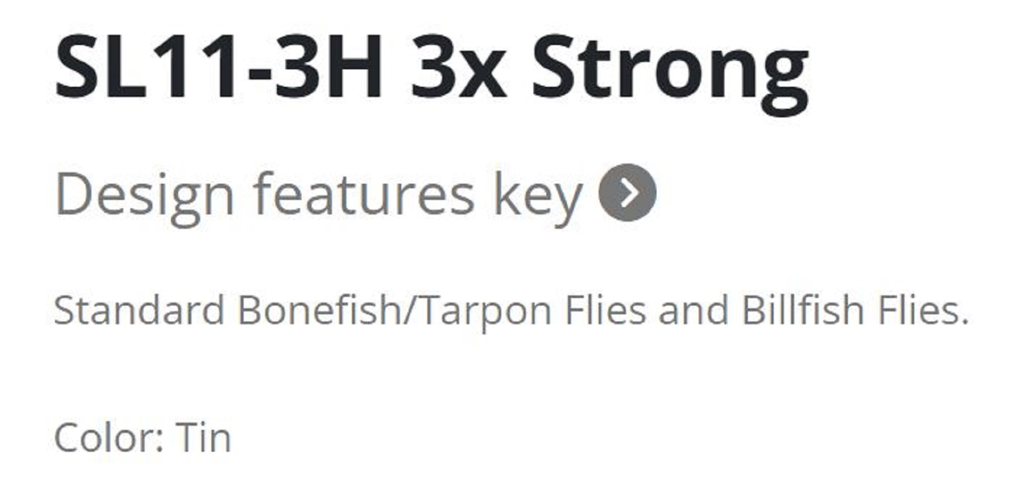 Gamakatsu 13510 SL11-3H Big Game Tin Plated Hook Size 1 , 12/pack (3401)