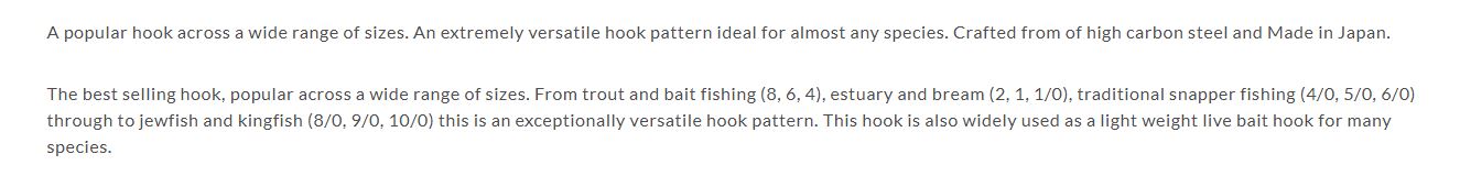 Gamakatsu 02405 Octopus NSB Hook Size 1 , 25 per pack (6679)