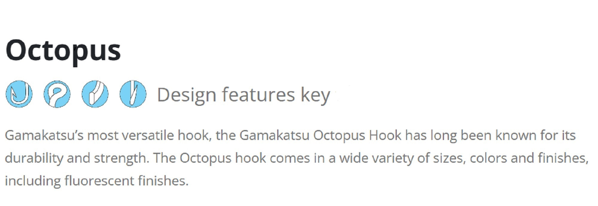 Gamakatsu 02408 Octopus NSB Hook Size 4 , 25 per pack (6693)