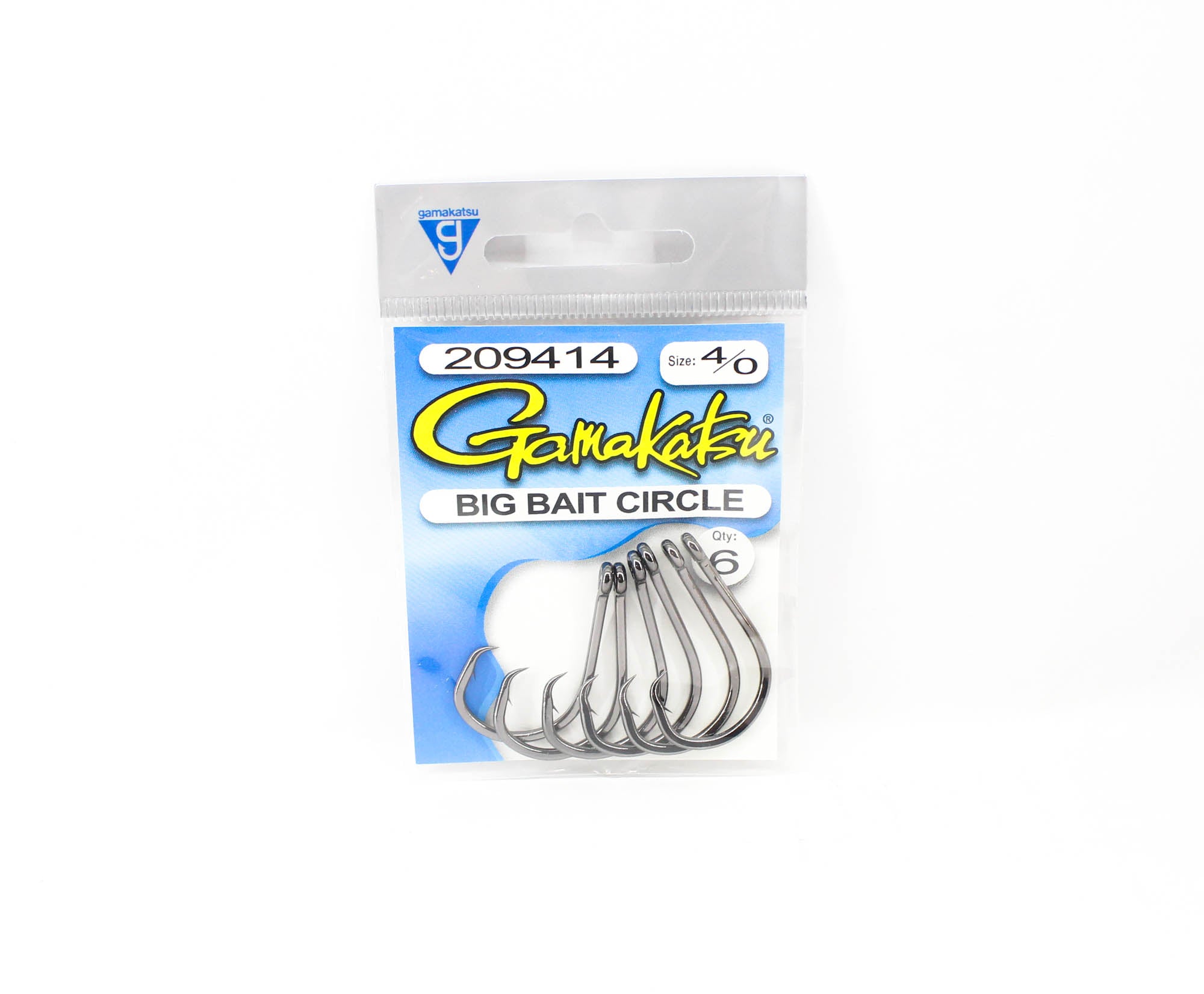Gamakatsu 209414 Big Bait Circle Hook NSB size 4/0 , 6 per pack (1182)