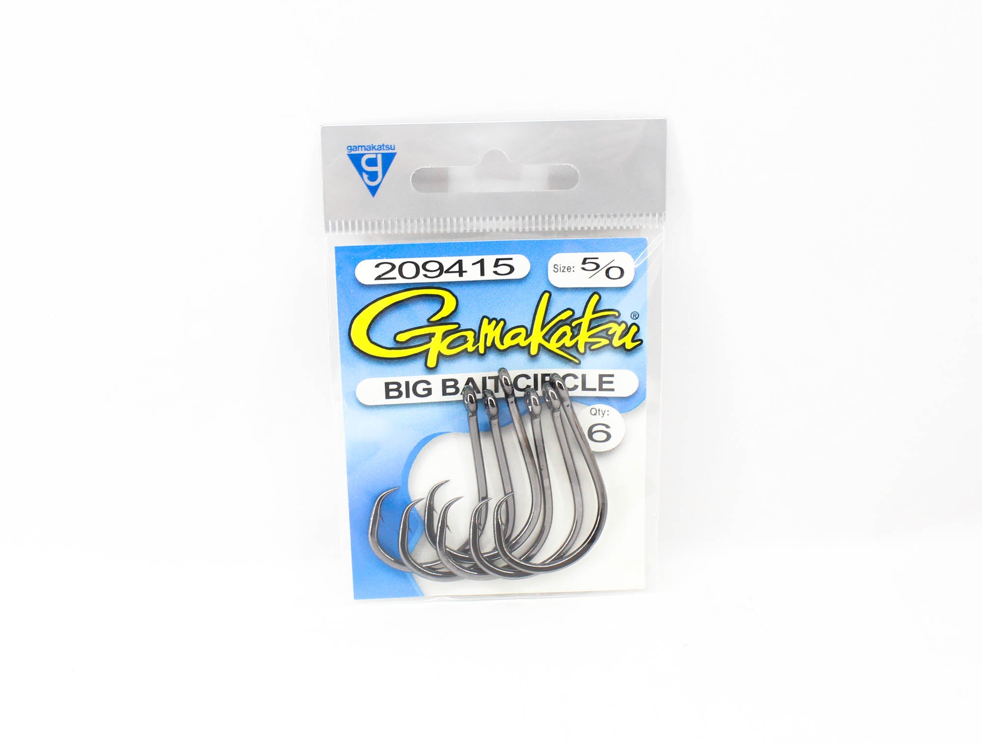 Gamakatsu 209415 Big Bait Circle Hook NSB size 5/0 , 6 per pack (1199)