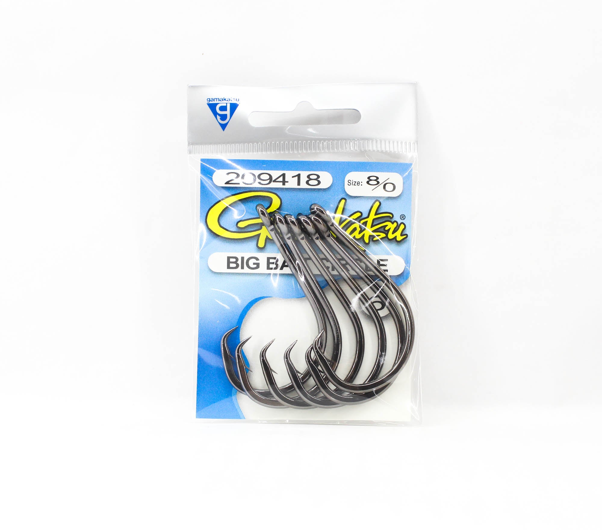 Gamakatsu 209418 Big Bait Circle Hook NSB size 8/0 , 6 per pack (1229)