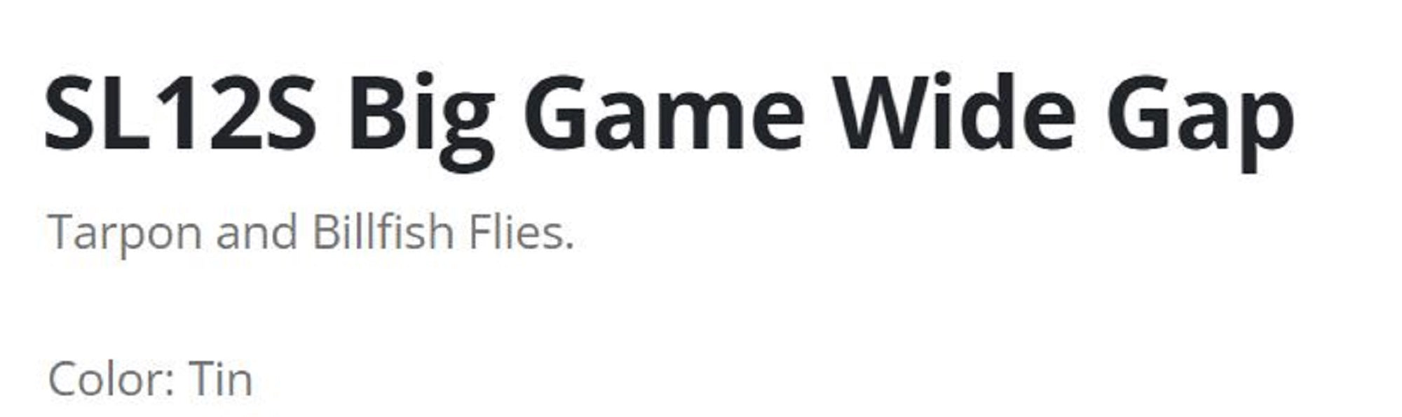 Gamakatsu SL12S Big Game Tin Plated Hook Size 8/0 ,4 Per pack (1373)