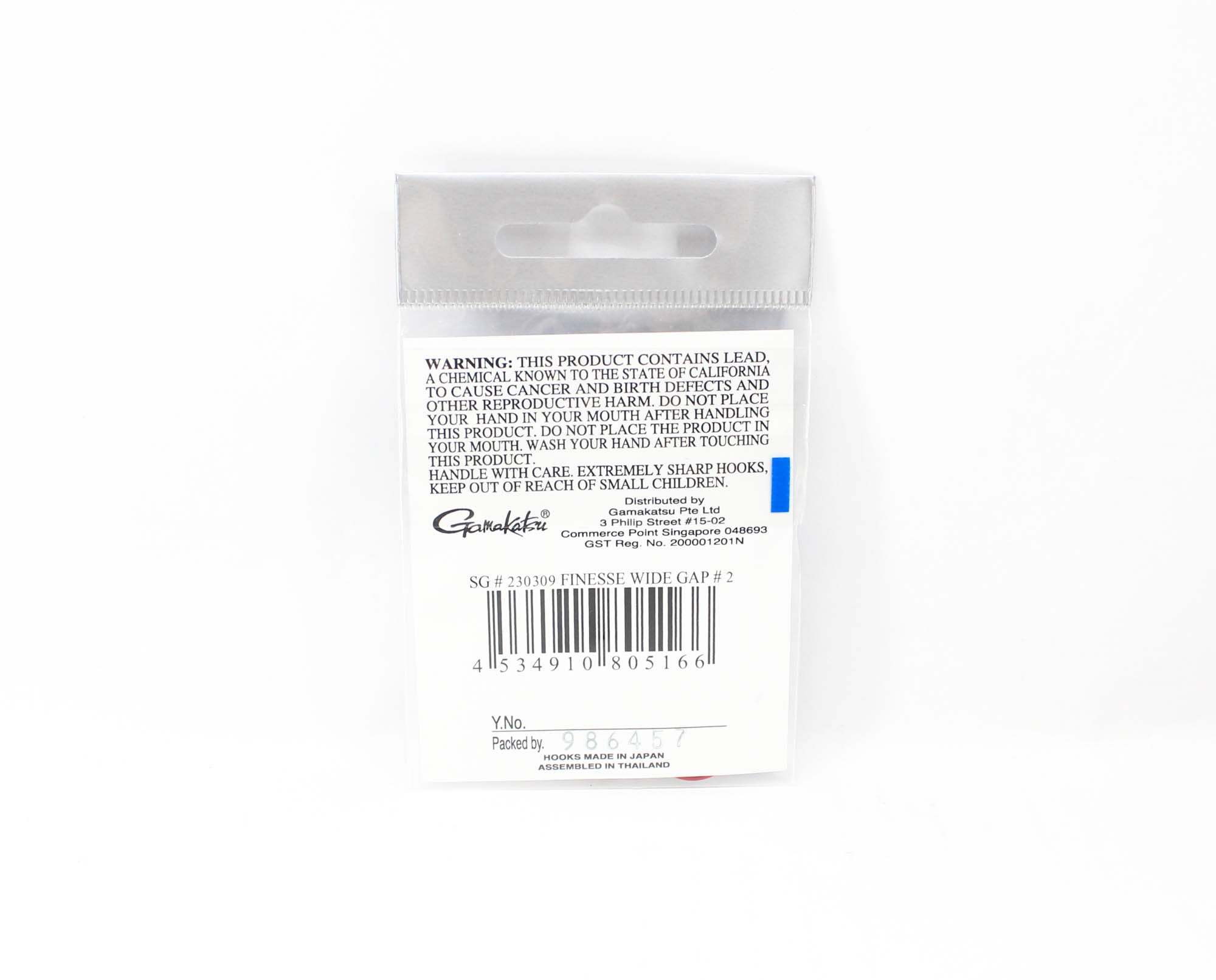 Gamakatsu 230309 Finesse Wide Gap Hook Red Size 2 , 6 per pack (5166)