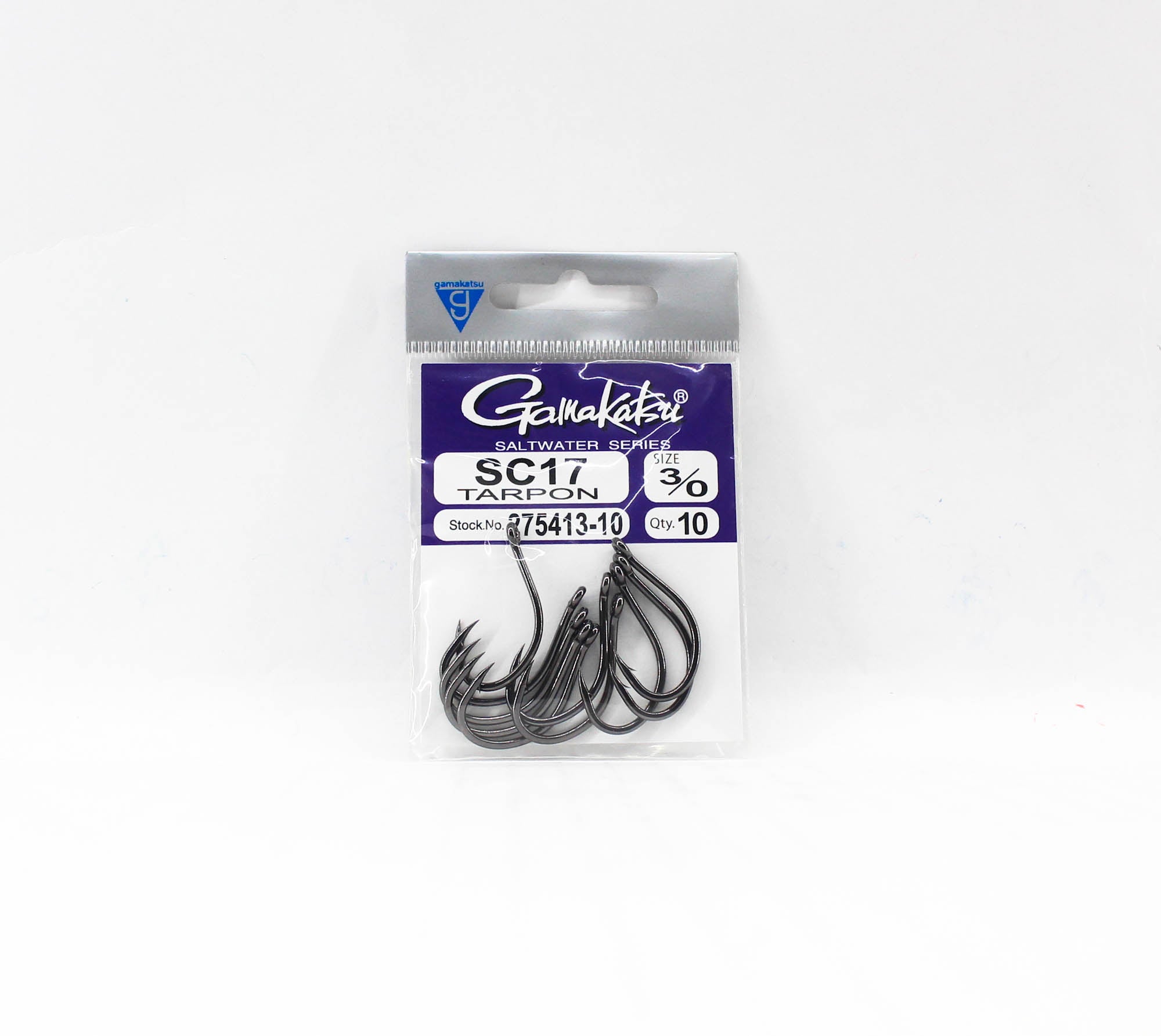 Gamakatsu 275413 SC17 Tarpon Hook Black Size 3/0 , 10 Per pack (9317)