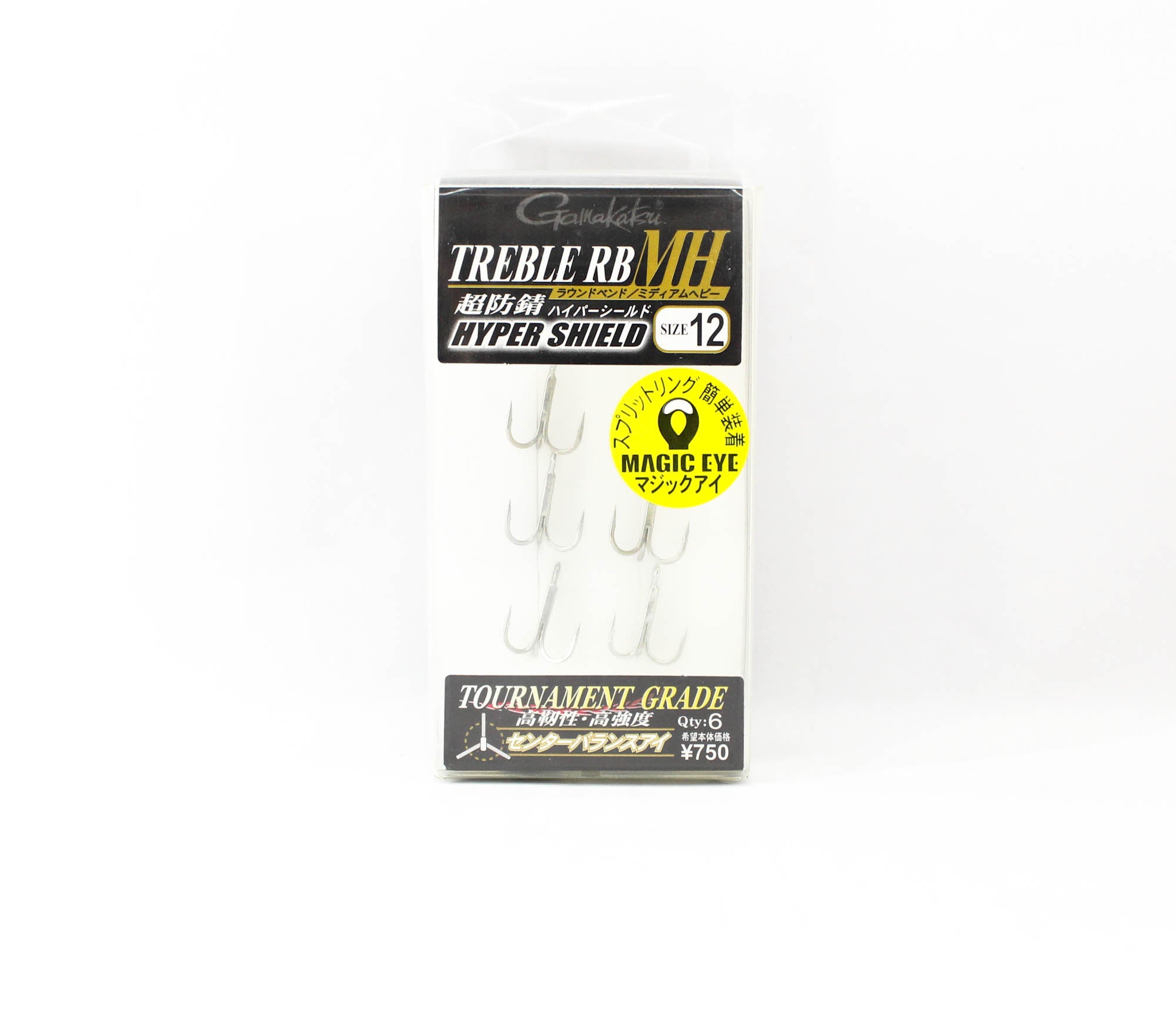 Gamakatsu 67366 Treble Hook RB MH Hyper Shield Size 12 ,6 Per pack (1576)