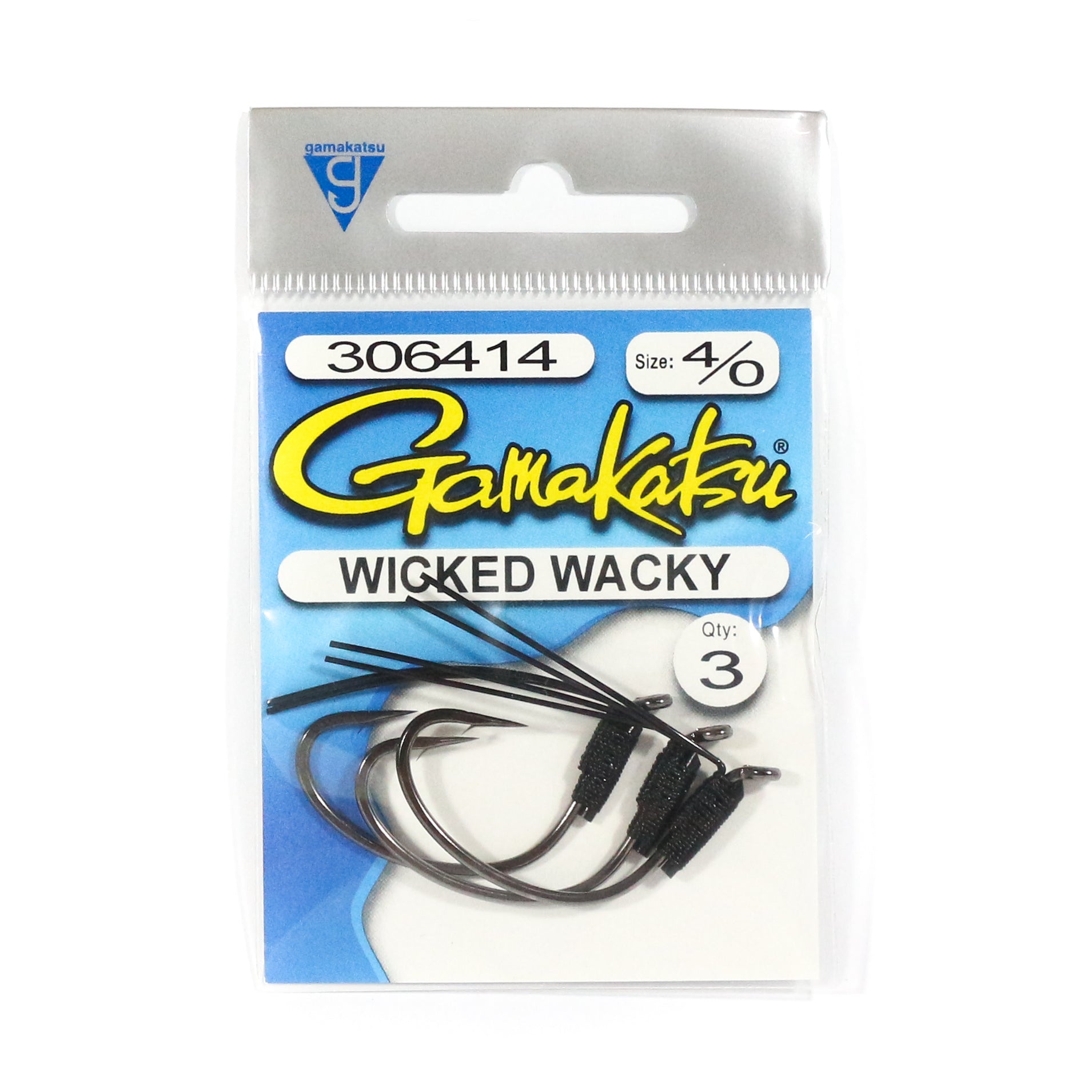 Gamakatsu Wicked Wacky Hook Size 4/0 ,3 Per pack (4608)