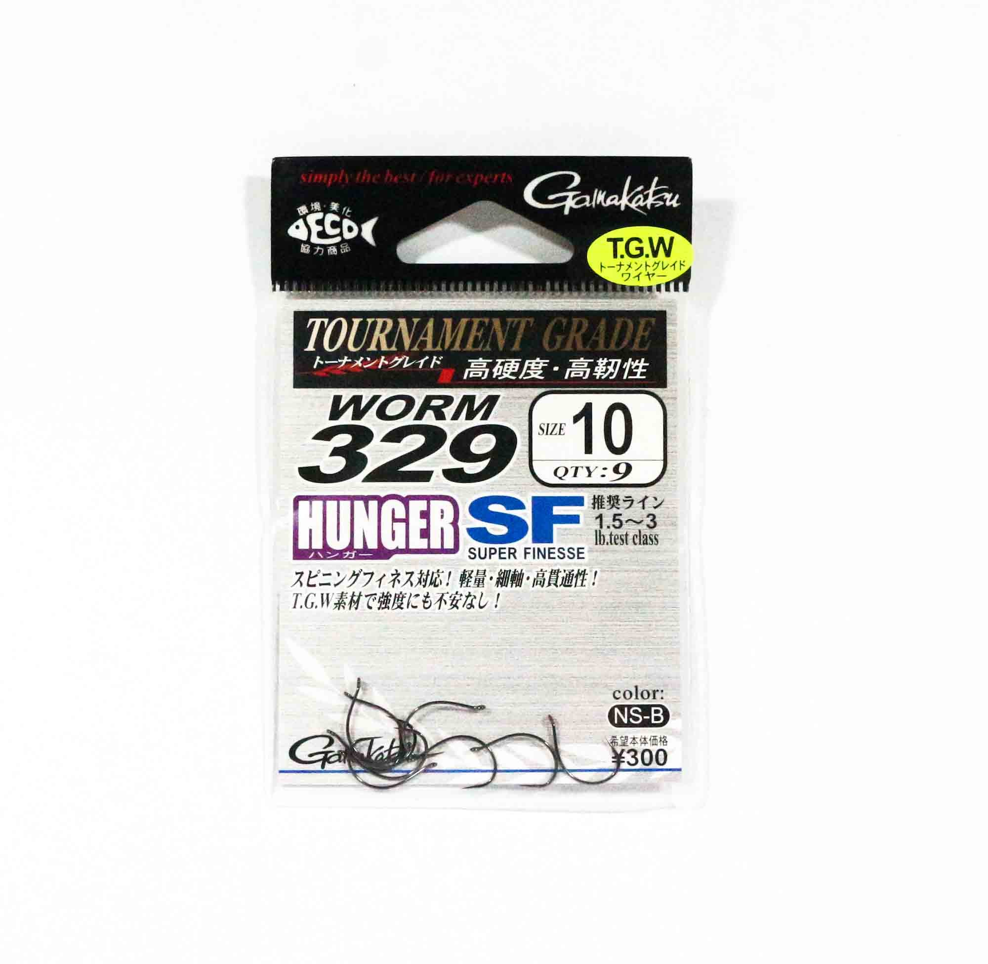 Gamakatsu 68022 Worm 329 Hanger SF Super Finesse Size 10 ,9 Per pack (1298)