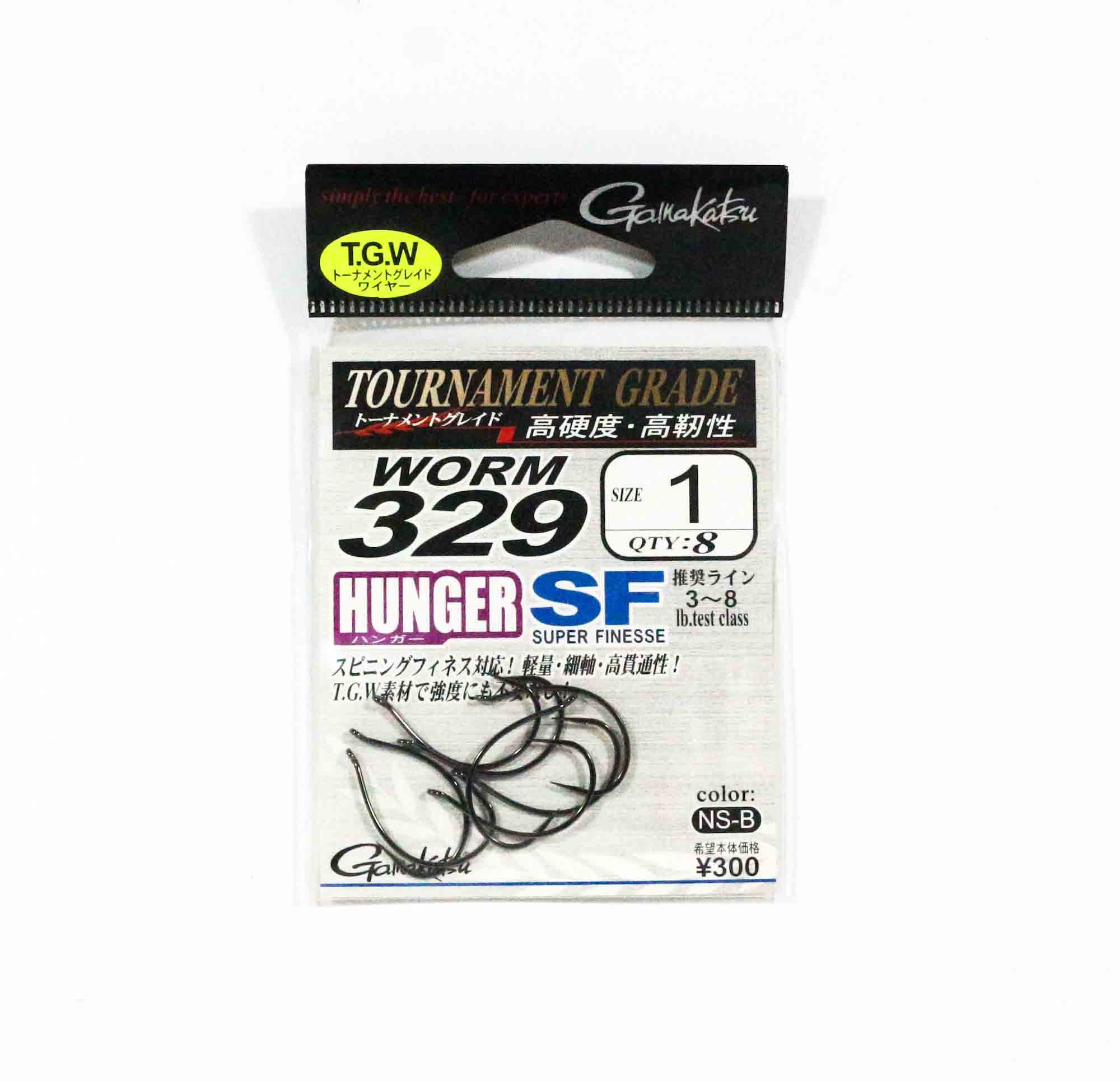 Gamakatsu 68022 Worm 329 Hanger SF Super Finesse Size 1 ,8 Per pack (1342)