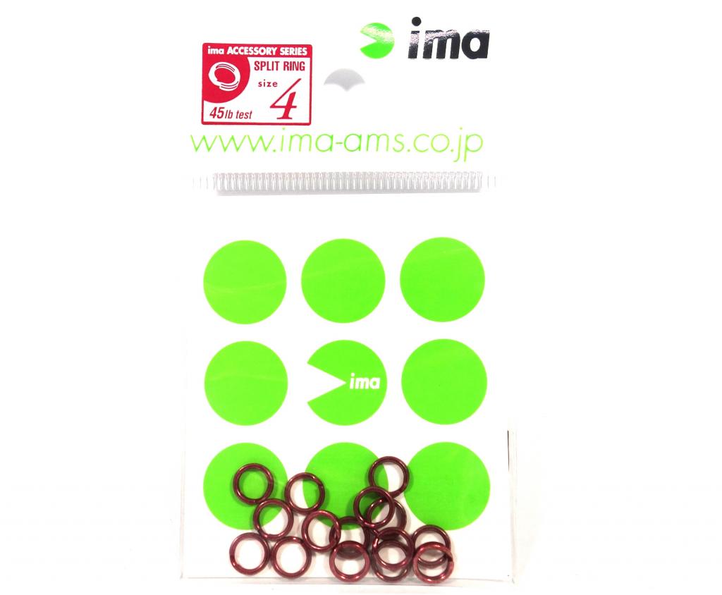 Ima Split Ring Press Ring Red Size 4 (15 pieces) (0478)