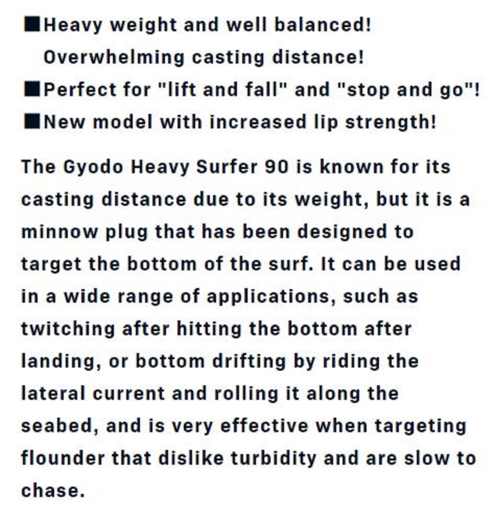 Ima Gyodo Heavy Surfer 90 Sinking Lure 109 (8686)