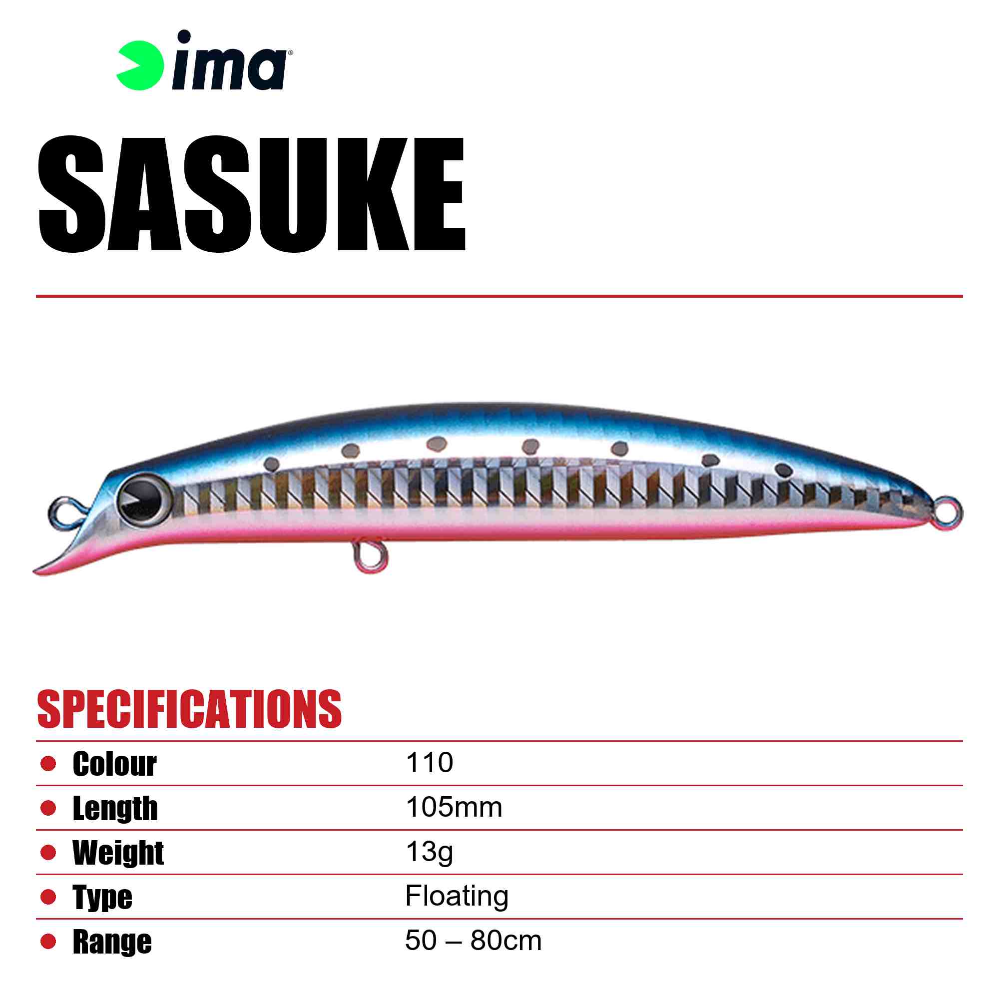 Ima Sasuke 105 mm Floating Lure 110 (5570)