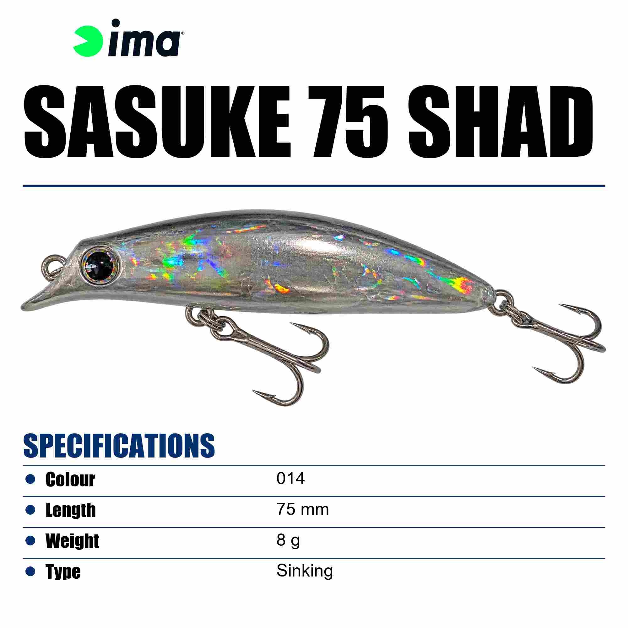 Ima Sasuke Shad 75 mm Sinking Lure 014 (5919)