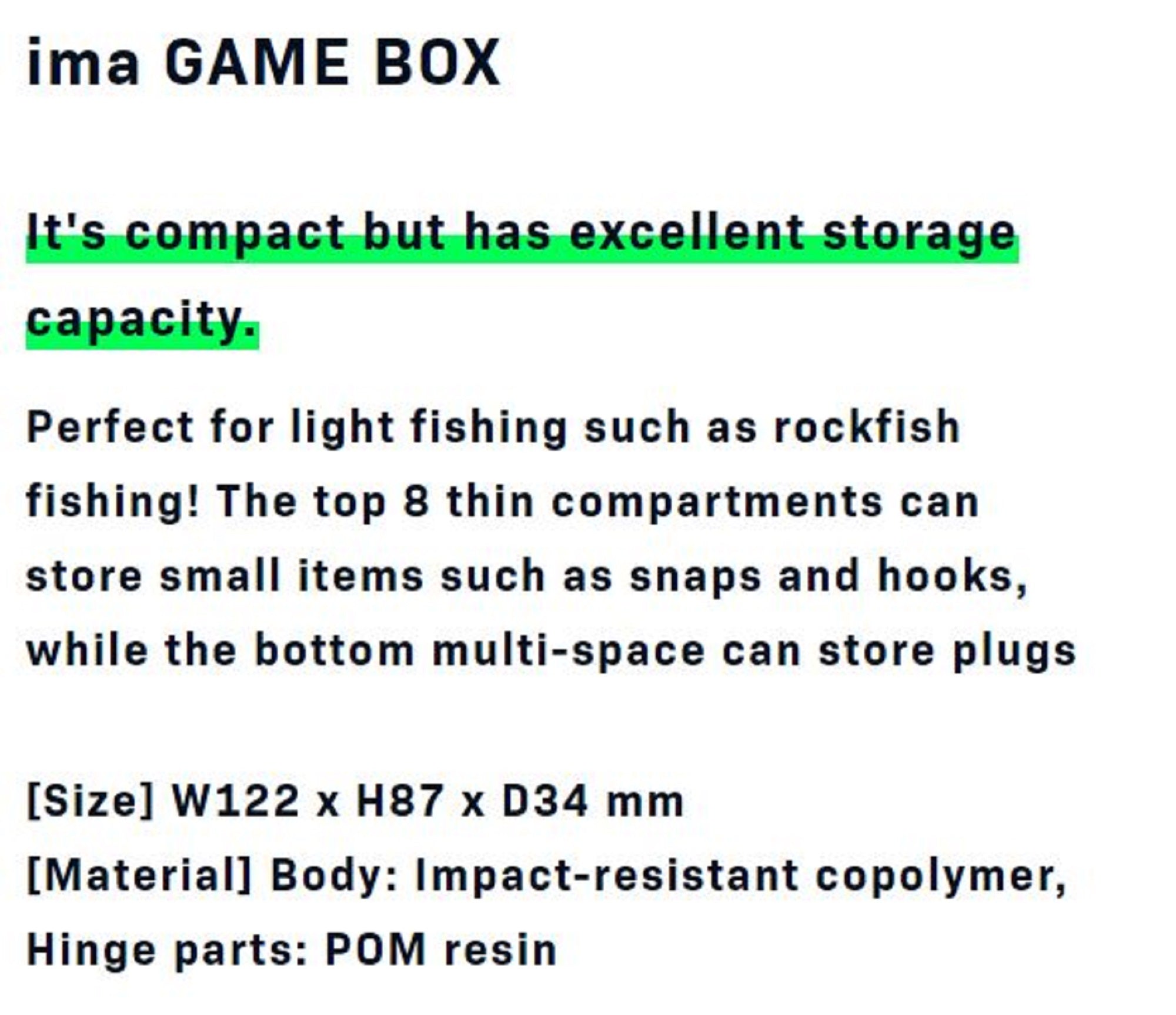 Ima Meiho VS-318 SD Game Box Case 122 x 87 x 34 mm Gray (6876)