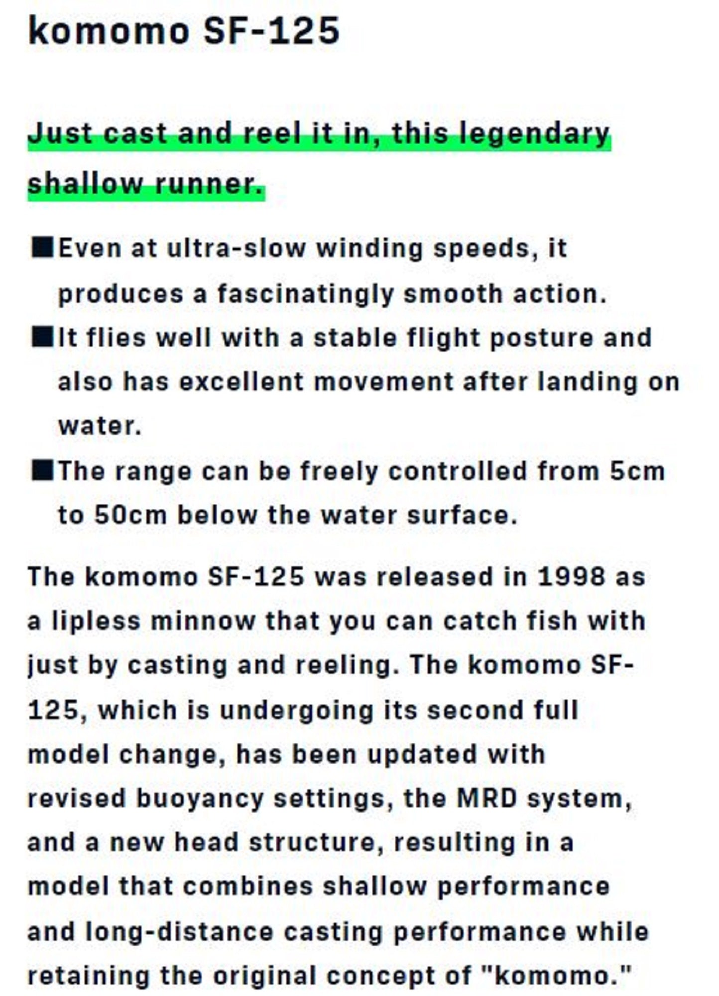 Ima Komomo SF 125 Floating Lure 416 (3312)