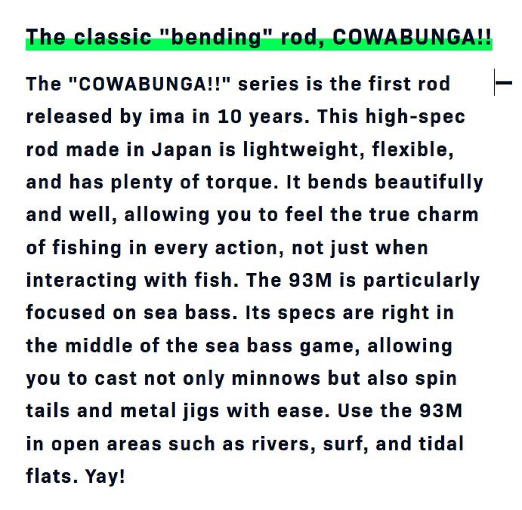 Ima Rod Spinning Cowabunga 93M (4173)