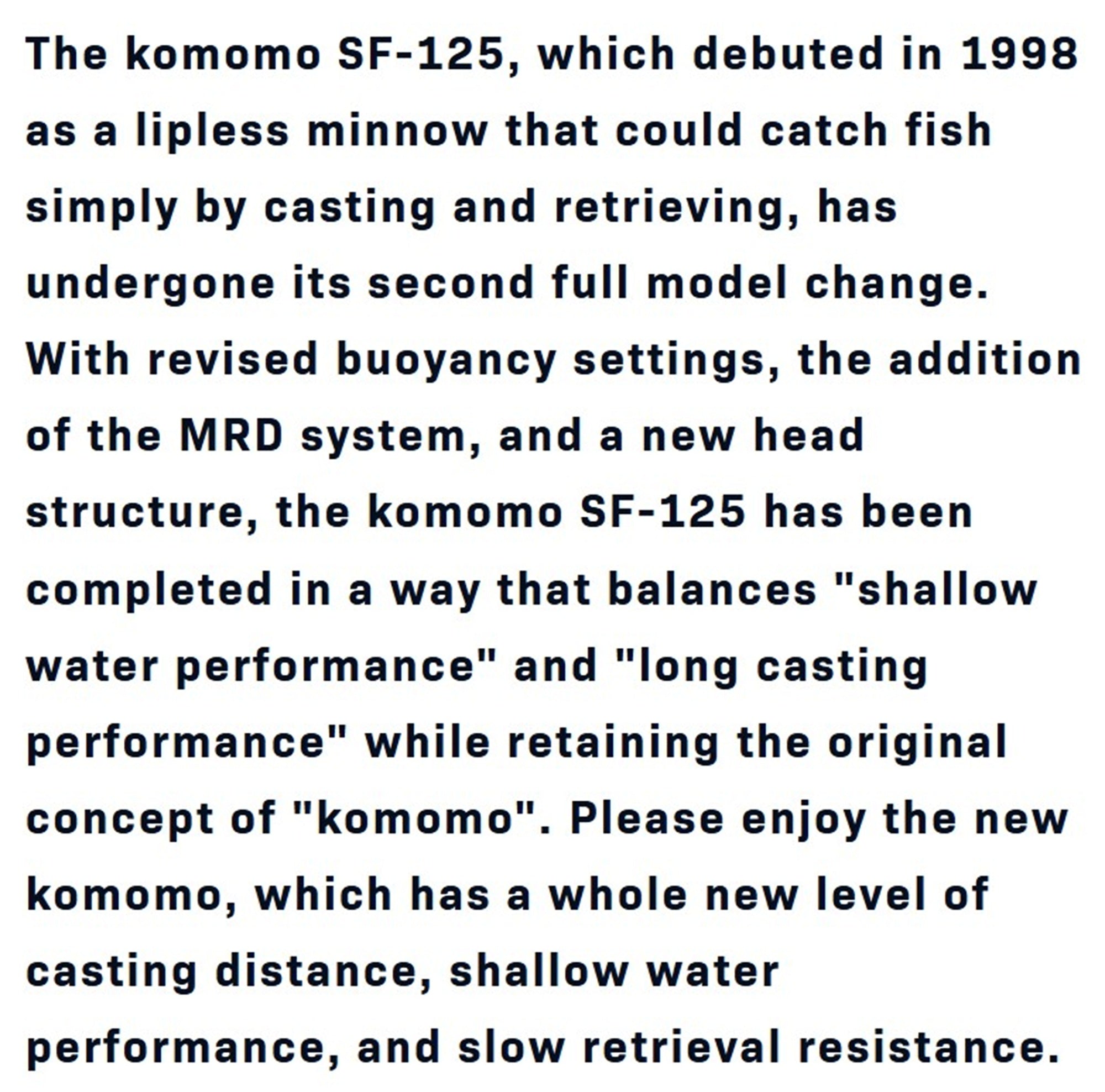 Ima Komomo SF 125 MRD Floating Lure Z3064 (6283)
