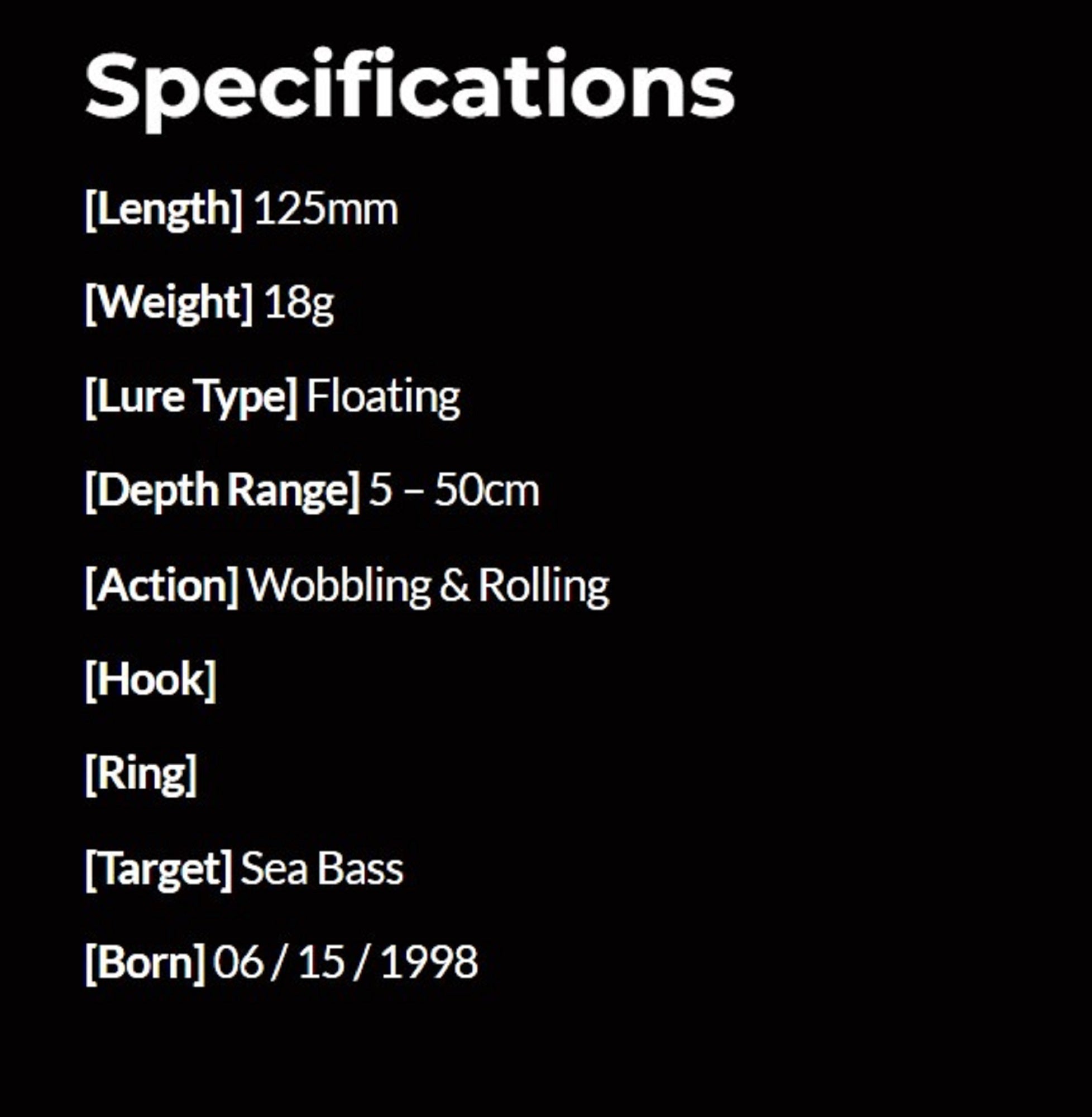 Ima Komomo SF 125 Floating Lure X5622 (2543)